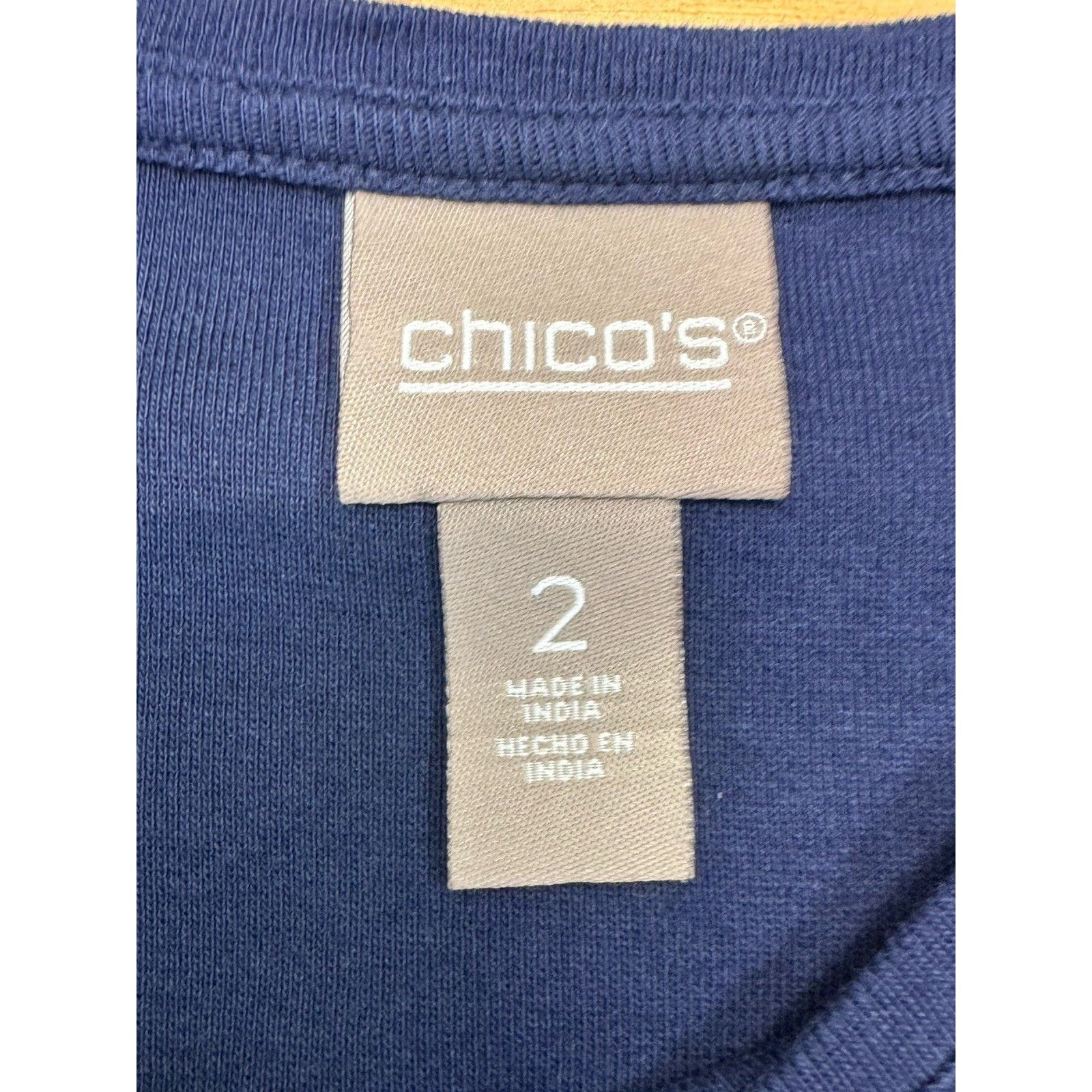 Chicos Chico's Navy Blue Pullover Sweater Women’s Size 2 L Size L / US 10 / IT 46 - 6 Thumbnail