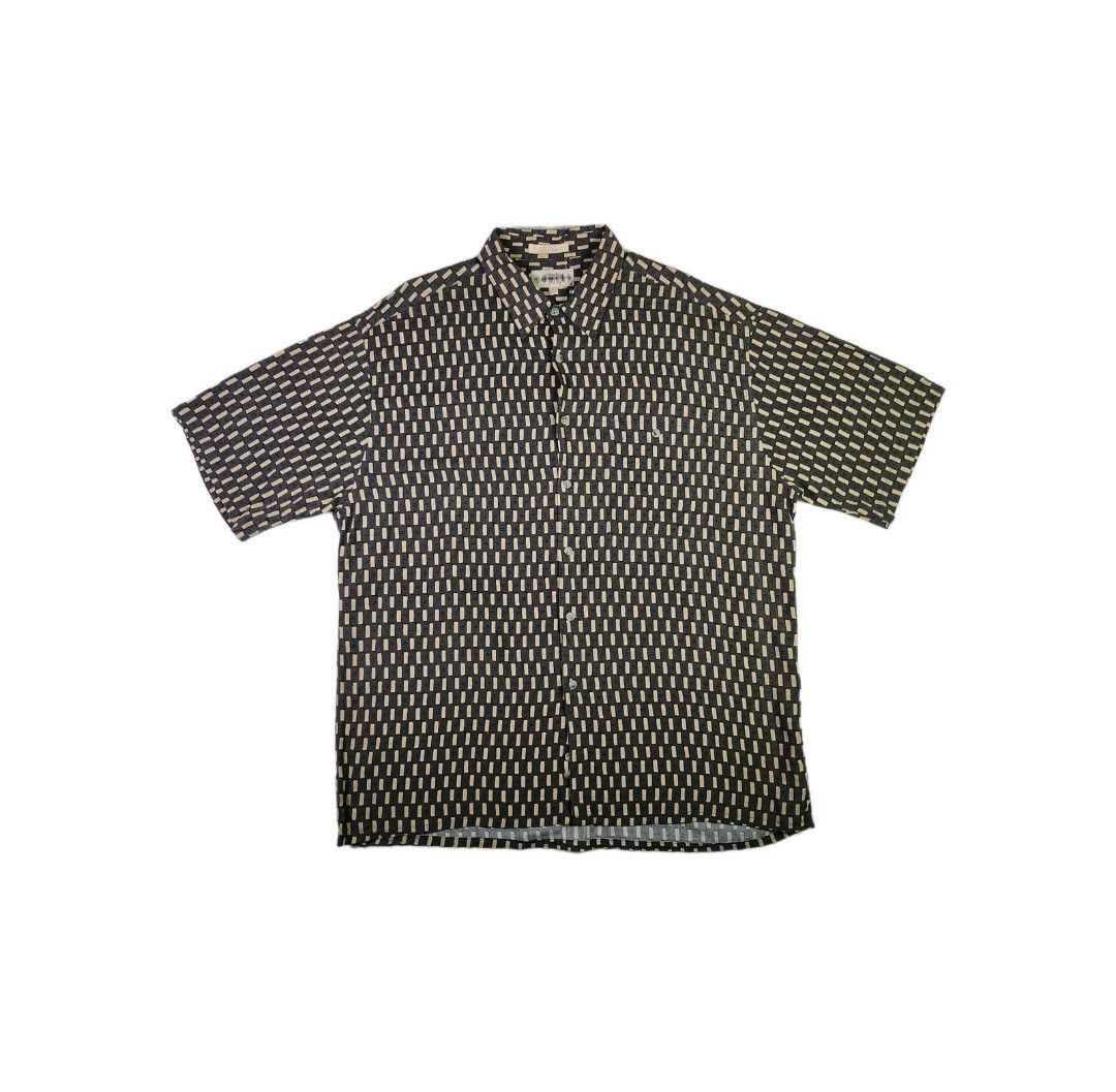 Campia Moda Campia Moda VINTAGE Button Up Shirt XL Gray Short Sleeve Size US XL / EU 56 / 4 - 1 Thumbnail