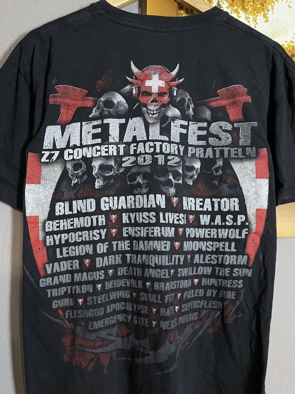 Band Tees × Vintage Vintage 2012 Metalfest Open Air Skull Tribal T-shirt Size US XL / EU 56 / 4 - 4 Thumbnail
