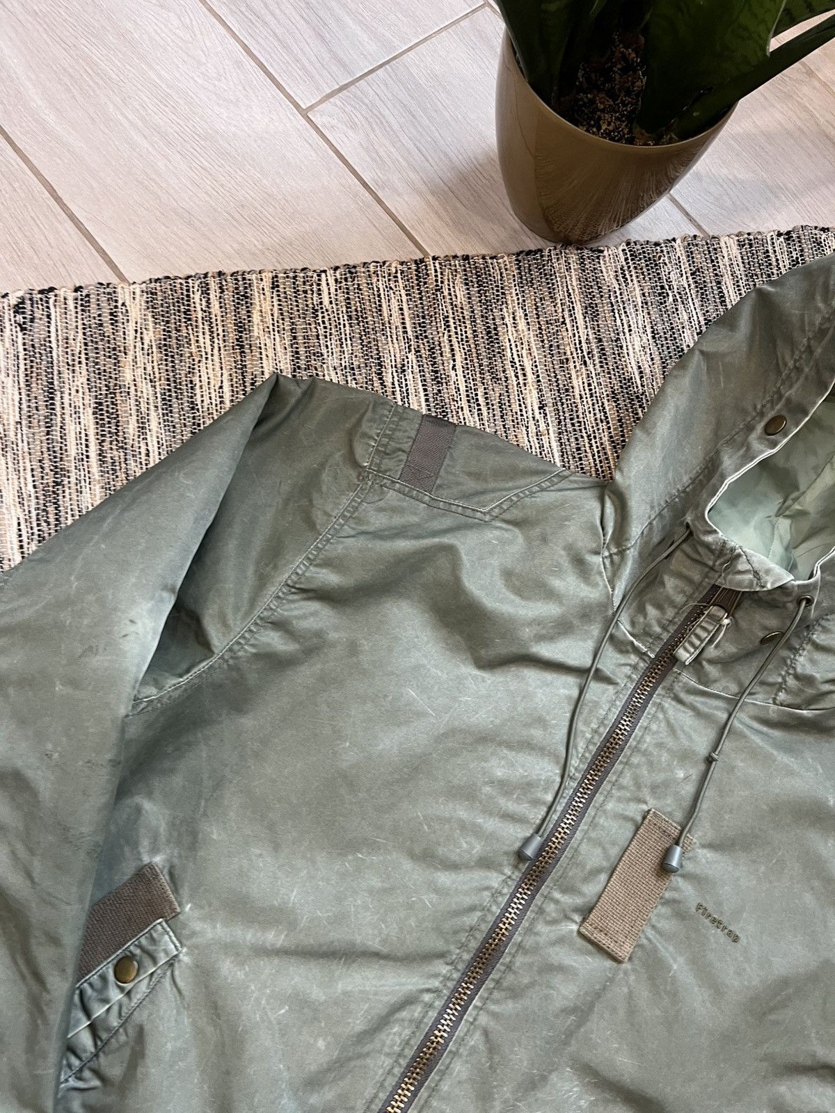 Firetrap × Vintage Vintage Fitetrap Y2K military jacket waxed style green Camo Size US XXL / EU 58 / 5 - 6 Thumbnail