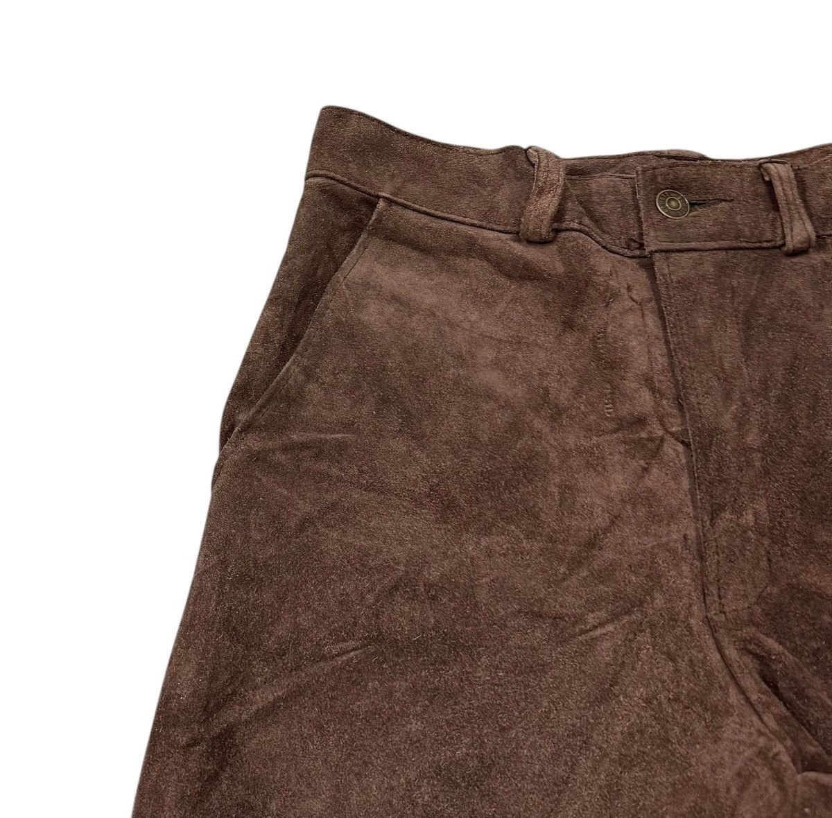 Schott Vintage Schott NYC Made In USA Suede Leather Short Pants Size US 30 / EU 46 - 5 Thumbnail