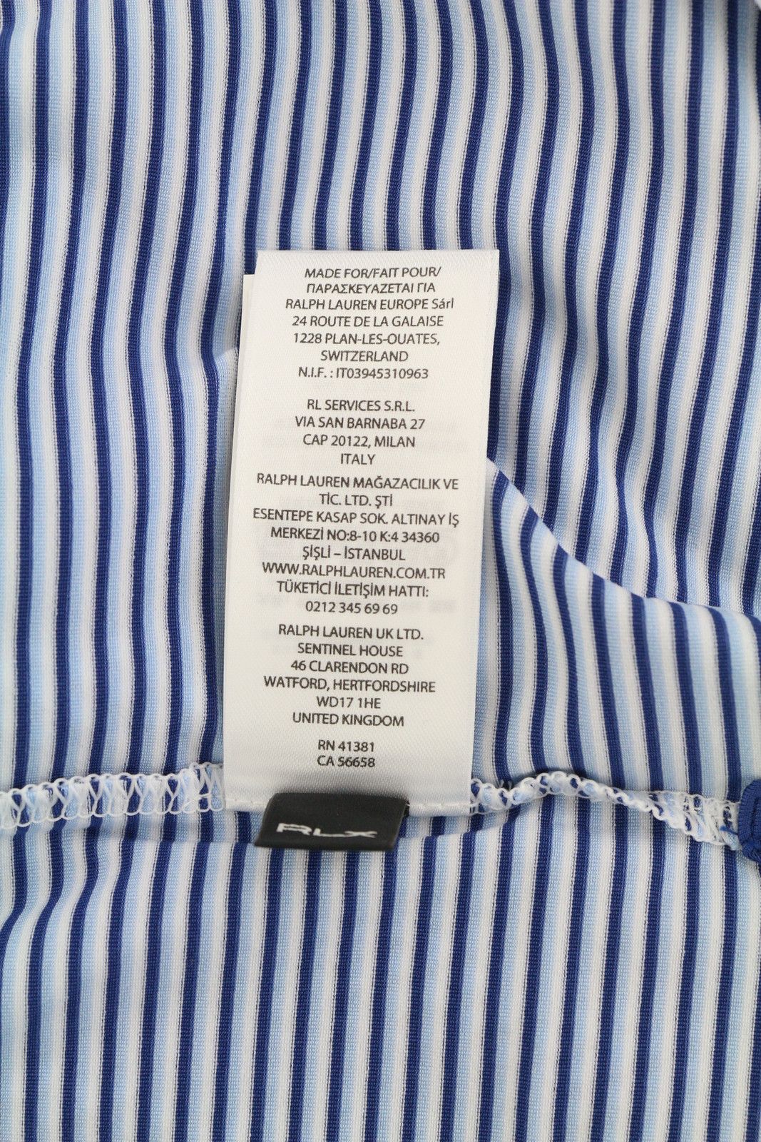 RLX Ralph Lauren GOLF 2XL Blue Striped Polo Tee 84551 Size US XXL / EU 58 / 5 - 11 Thumbnail
