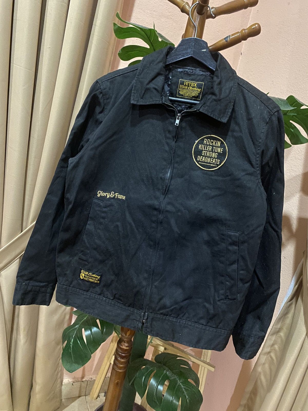 Japanese Brand ETBX Work Clothing Black Jacket – Rockin’ Rude Boys Theme Size US M / EU 48-50 / 2 - 2 Thumbnail