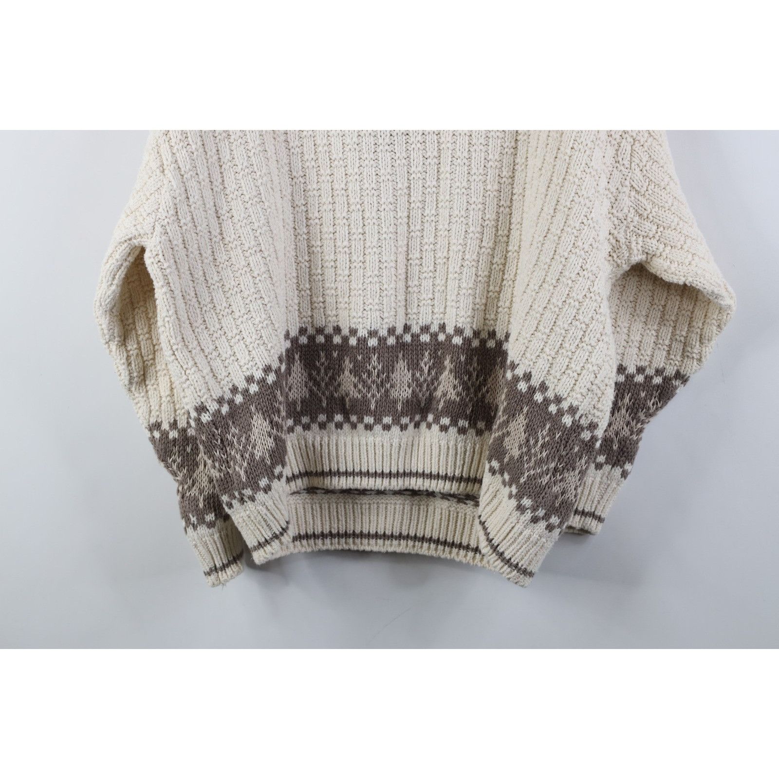 Vintage Vintage 90s Christmas Bear Chunky Marled Knit Sweater Size L / US 10 / IT 46 - 12 Thumbnail