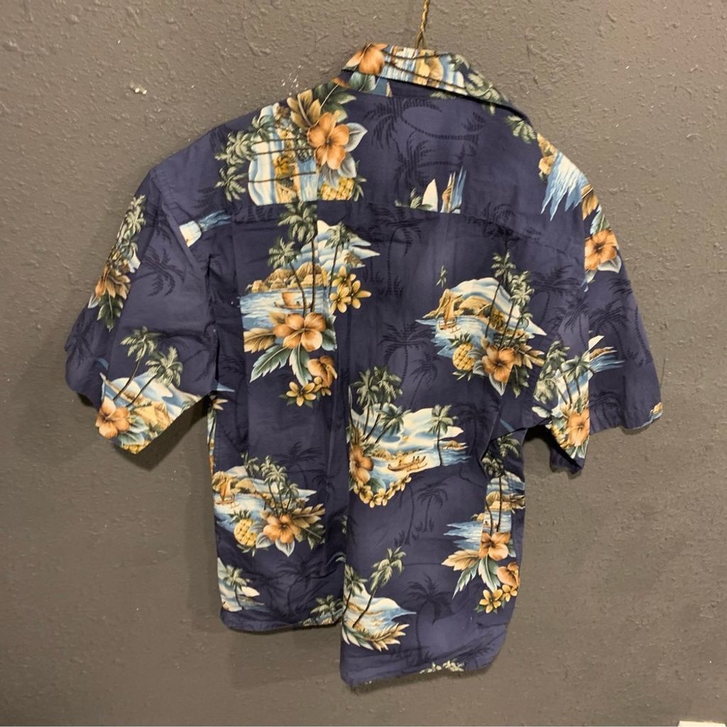Pierre Cardin Men’s Pierre Cardin Hawaiian Button Down Shirt Size US M / EU 48-50 / 2 - 3 Thumbnail