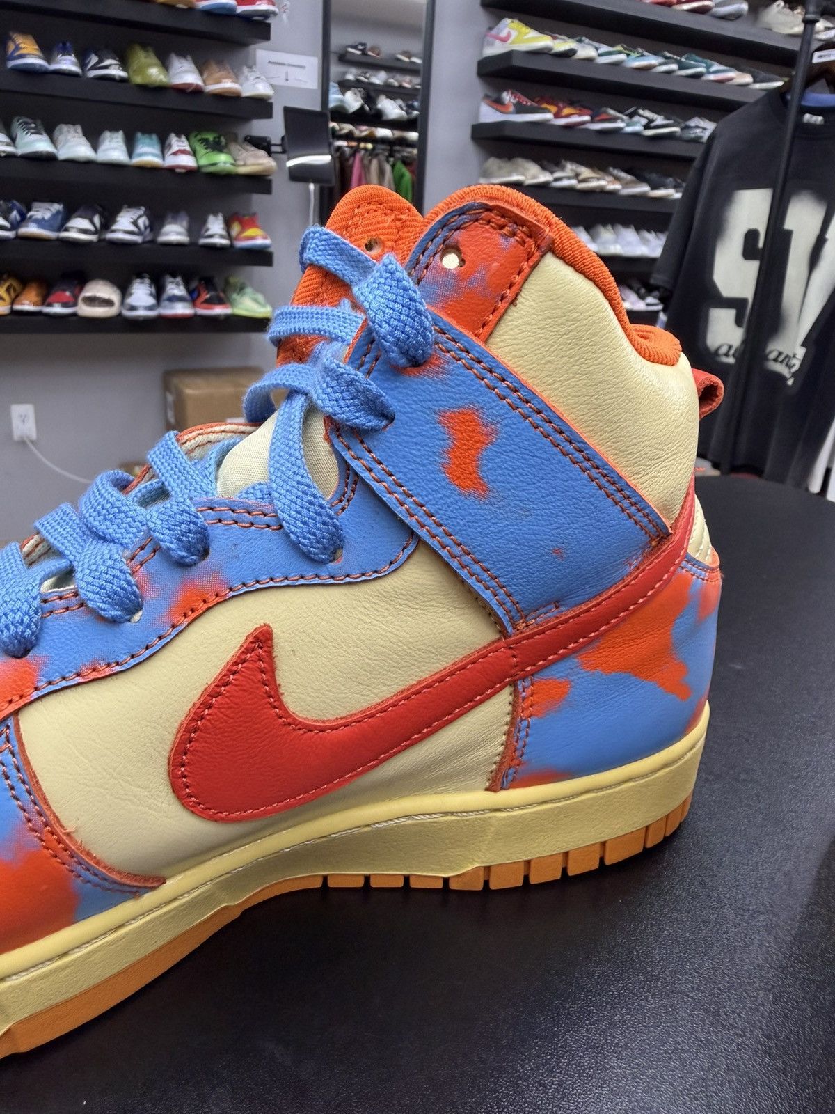 Nike Size 9 - Nike Dunk High 1985 SP Acid Wash Orange Size US 9 / EU 42 - 7 Thumbnail