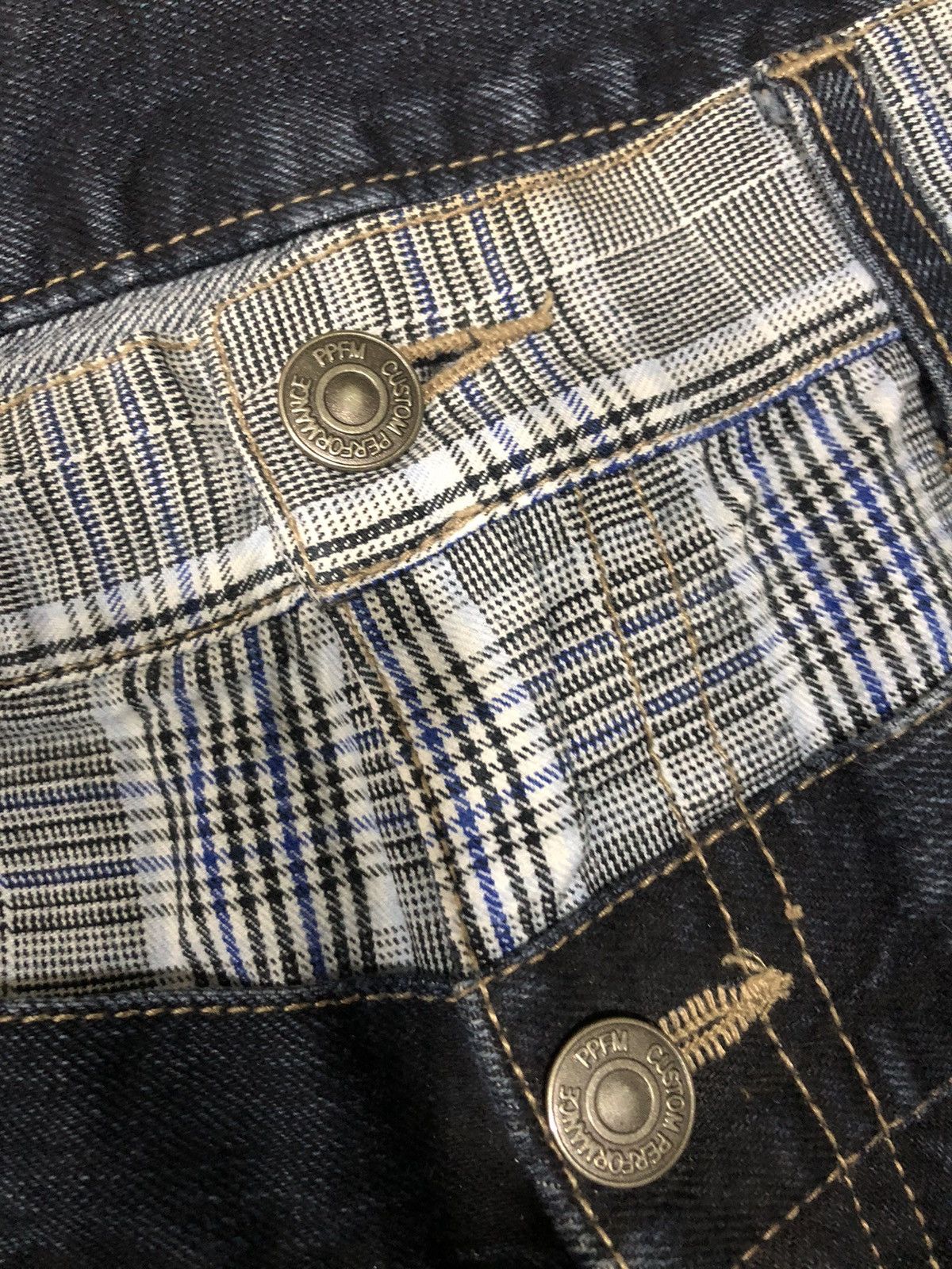 Japanese Brand × PPFM × Vintage Vintage PPFM Double Waist Denim Jeans Size US 31 - 5 Thumbnail