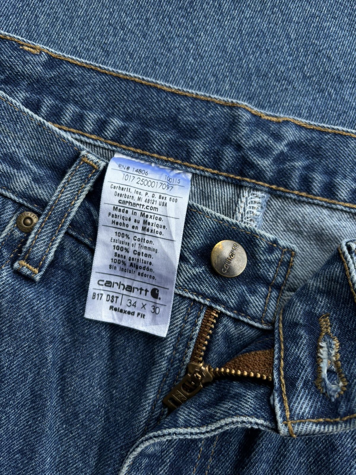 Carhartt carhartt jeans B17 size 34 relaxed fit Size US 34 / EU 50 - 5 Thumbnail