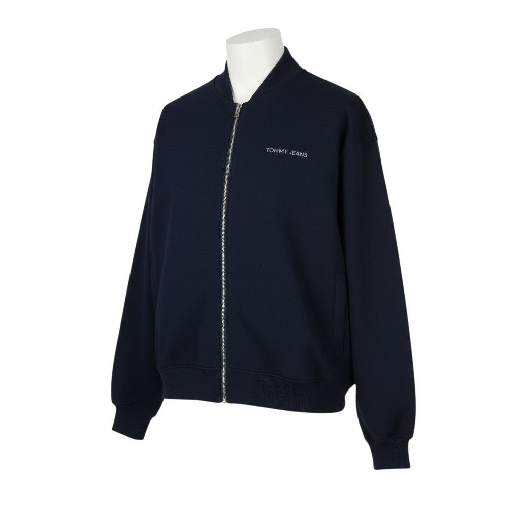 Tommy Hilfiger L Dark Blue Bomber Neck Zip Sweatshirt 87396 Size US L / EU 52-54 / 3 - 1 Thumbnail