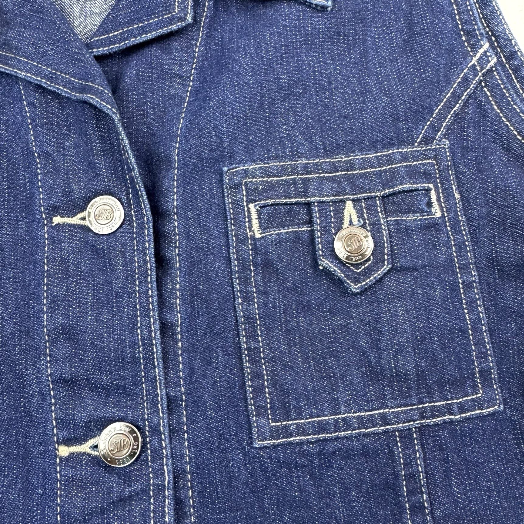 Vintage VINTAGE St. John's Bay Denim Vest Womens Large Cotton Jean Jacket Hipster 90s Casual Women's Size 36" / US 14 / IT 50 - 2 Thumbnail