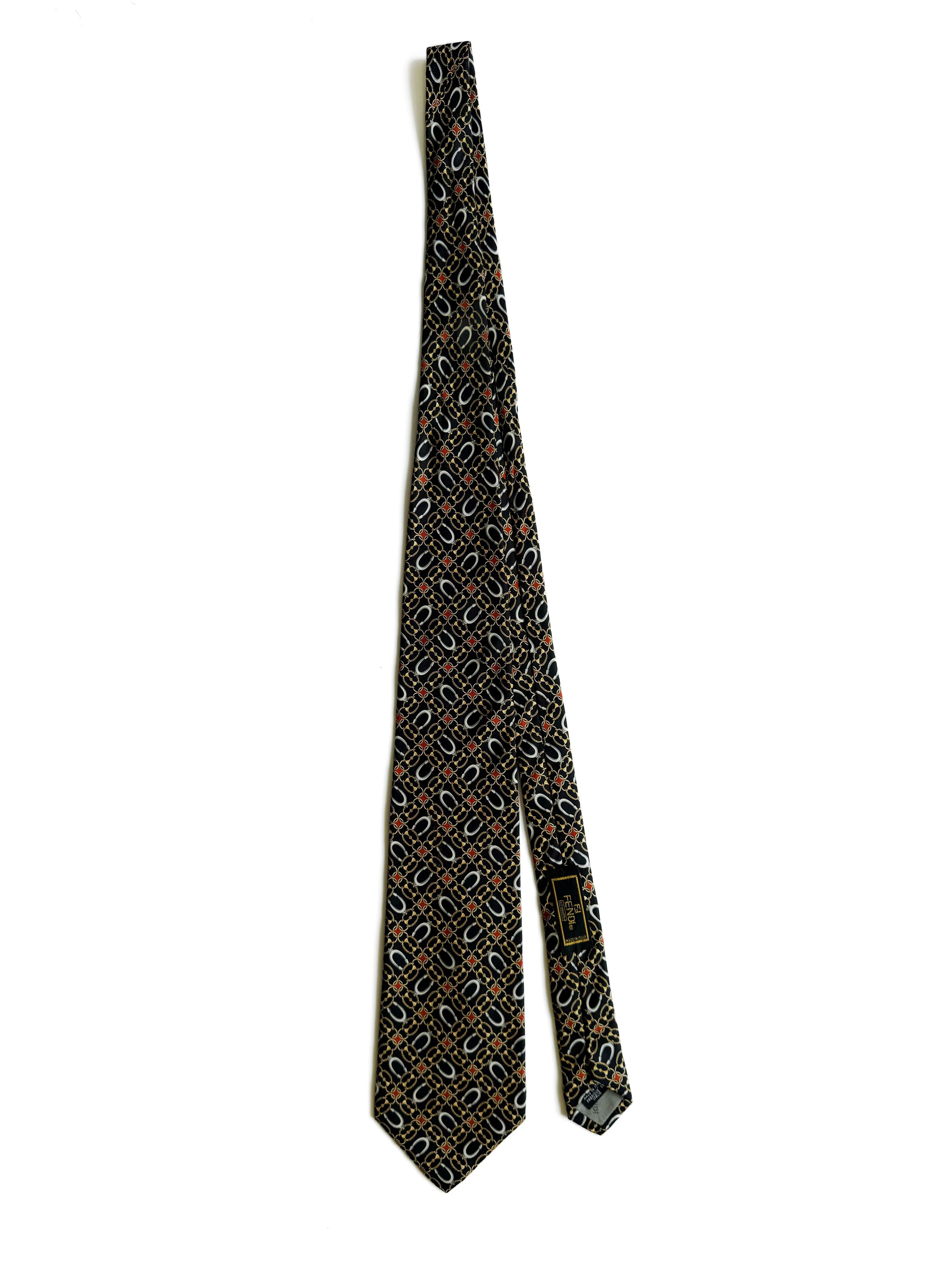 Fendi Men's Vintage Fendi Silk Neck Tie Size ONE SIZE - 2 Thumbnail