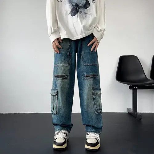 VIBE Baggy Cargo Denim Jeans Size US 32 / EU 48 - 1 Thumbnail