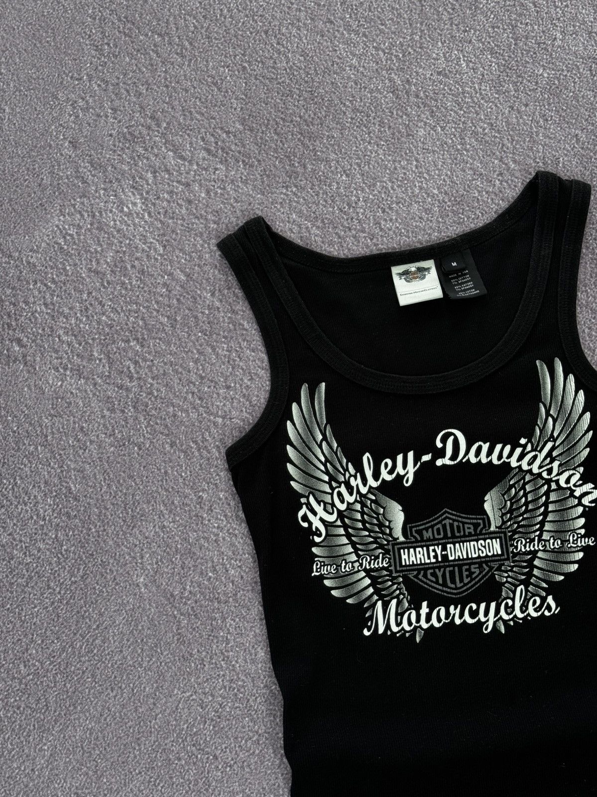 Harley Davidson 00’s Harley Davidson Y2K Printed Grunge Tank Top Size M / US 6-8 / IT 42-44 - 4 Thumbnail