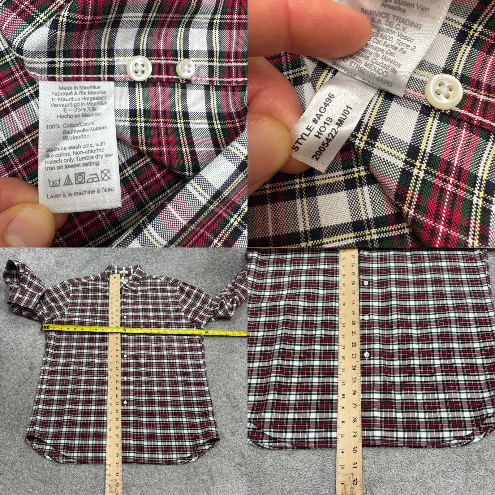 J.Crew J.Crew Button-Up Shirt Mens Large Red Plaid Slim Fit Cotton Button-Down NS Size US L / EU 52-54 / 3 - 8 Thumbnail