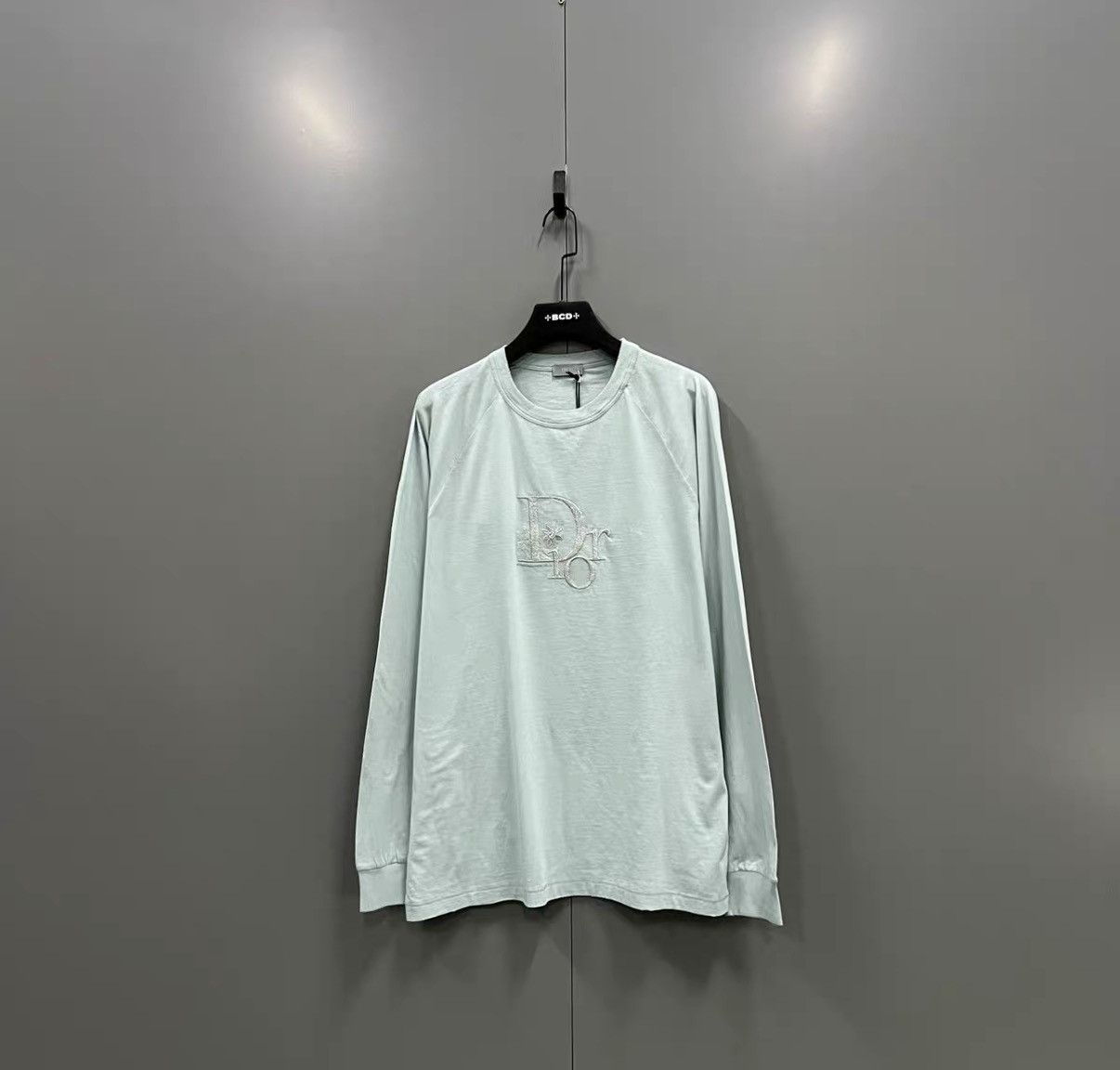 Dior Dior Mint Green Logo Letter Embroidered Long Sleeve Top J41 Size US L / EU 52-54 / 3 - 1 Thumbnail