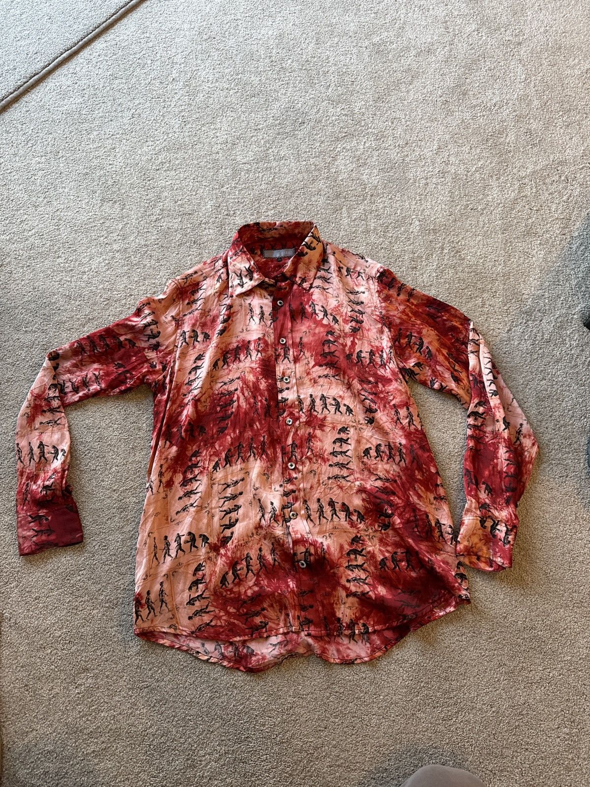 Geoffrey B. Small Accident dye silk shirt Size US M / EU 48-50 / 2 - 3 Thumbnail