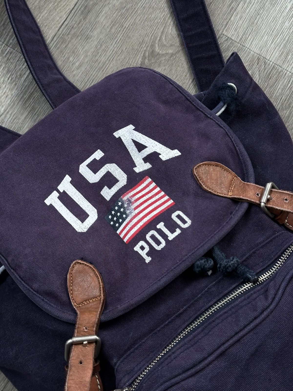 Polo Ralph Lauren 🫧POLO RALPH LAUREN 90s VINTAGE CANVAS BACKPACK VERY RARE Size ONE SIZE - 3 Thumbnail