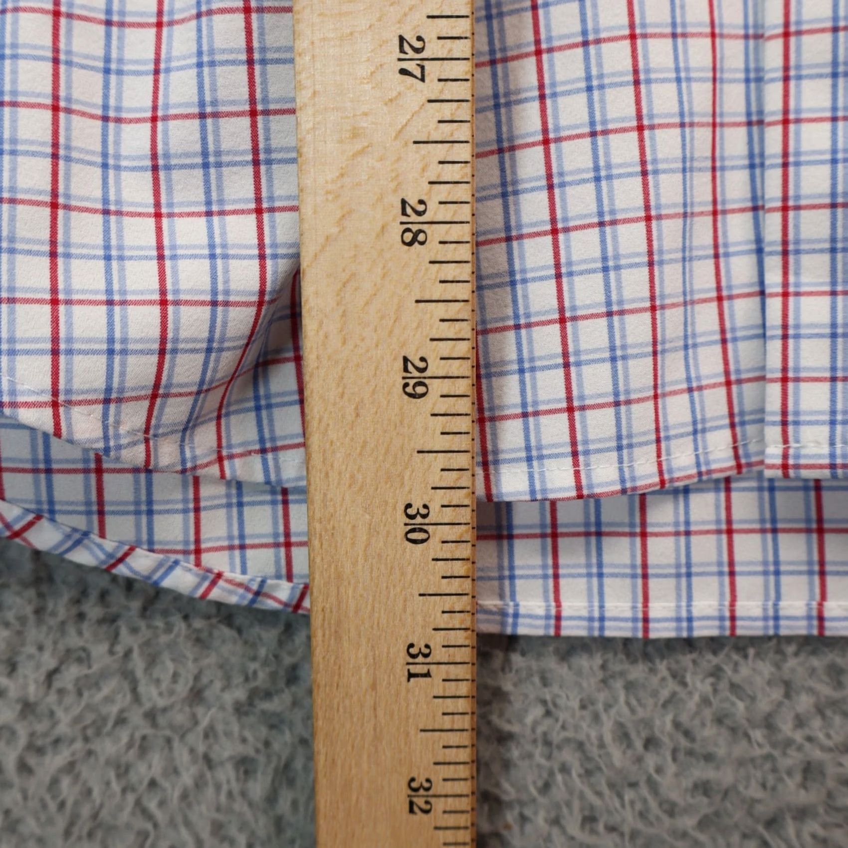 Mizzen+Main Mizzen+Main Shirt Men M Medium Trim Fit Red Blue Plaid Performance Size US M / EU 48-50 / 2 - 3 Thumbnail