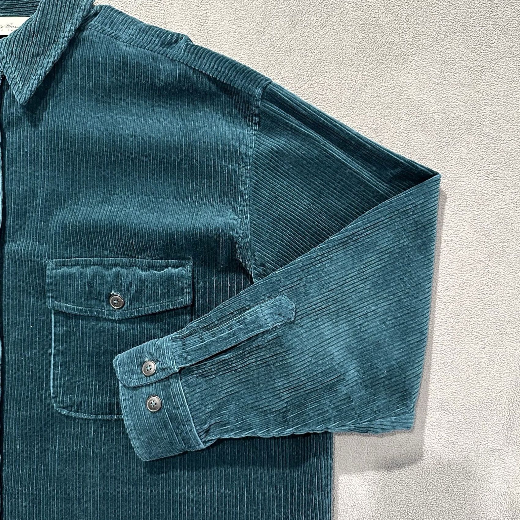 Eddie Bauer Vintage Eddie Bauer Shirt Womens Large Green/Blue Shacket Button Up Oversized Size L / US 10 / IT 46 - 5 Thumbnail