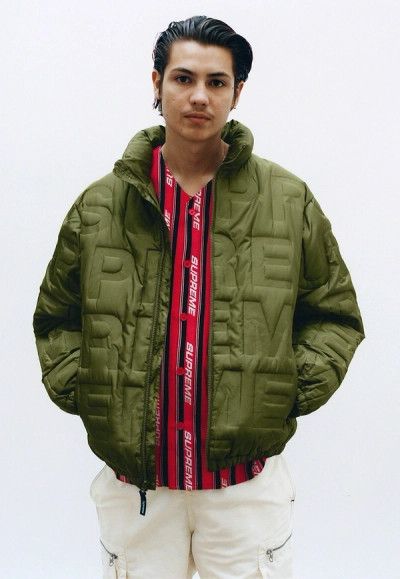 Supreme Supreme Bonded Logo Down Jacket Olive Medium Parka | Grailed