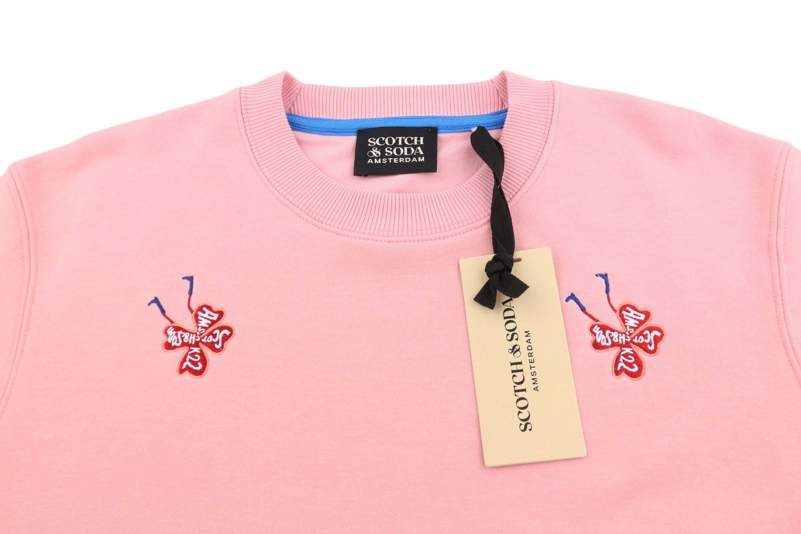 Scotch & Soda M Pink Embroidered Crew Collar Long Sleeve 91030 Size US M / EU 48-50 / 2 - 5 Thumbnail