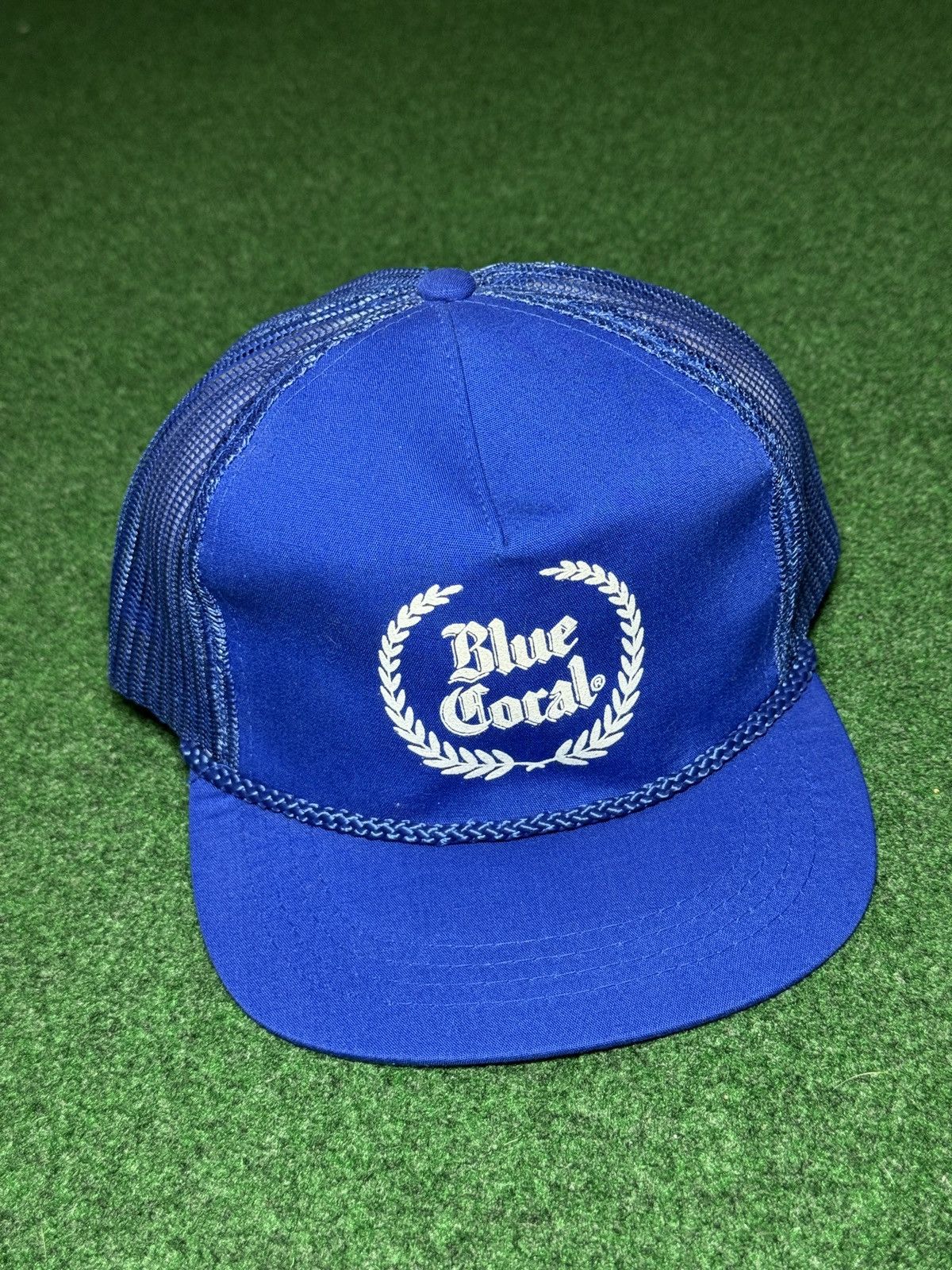 Yupong Blue Coral Mesh Trucker Hat Snapback 80s 90s Yupoong Retro Size ONE SIZE - 1 Thumbnail