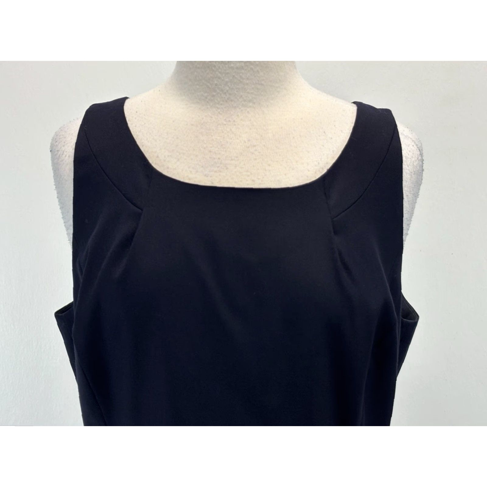 J.Crew J. Crew Factory Sheath Dress Womens 14 Navy Lightweight Wool Lined Capsule Care Dress Sleeveless Zip Knee Length Business Solid Preppy Womens Size XL / US 12-14 / IT 48-50 - 5 Thumbnail