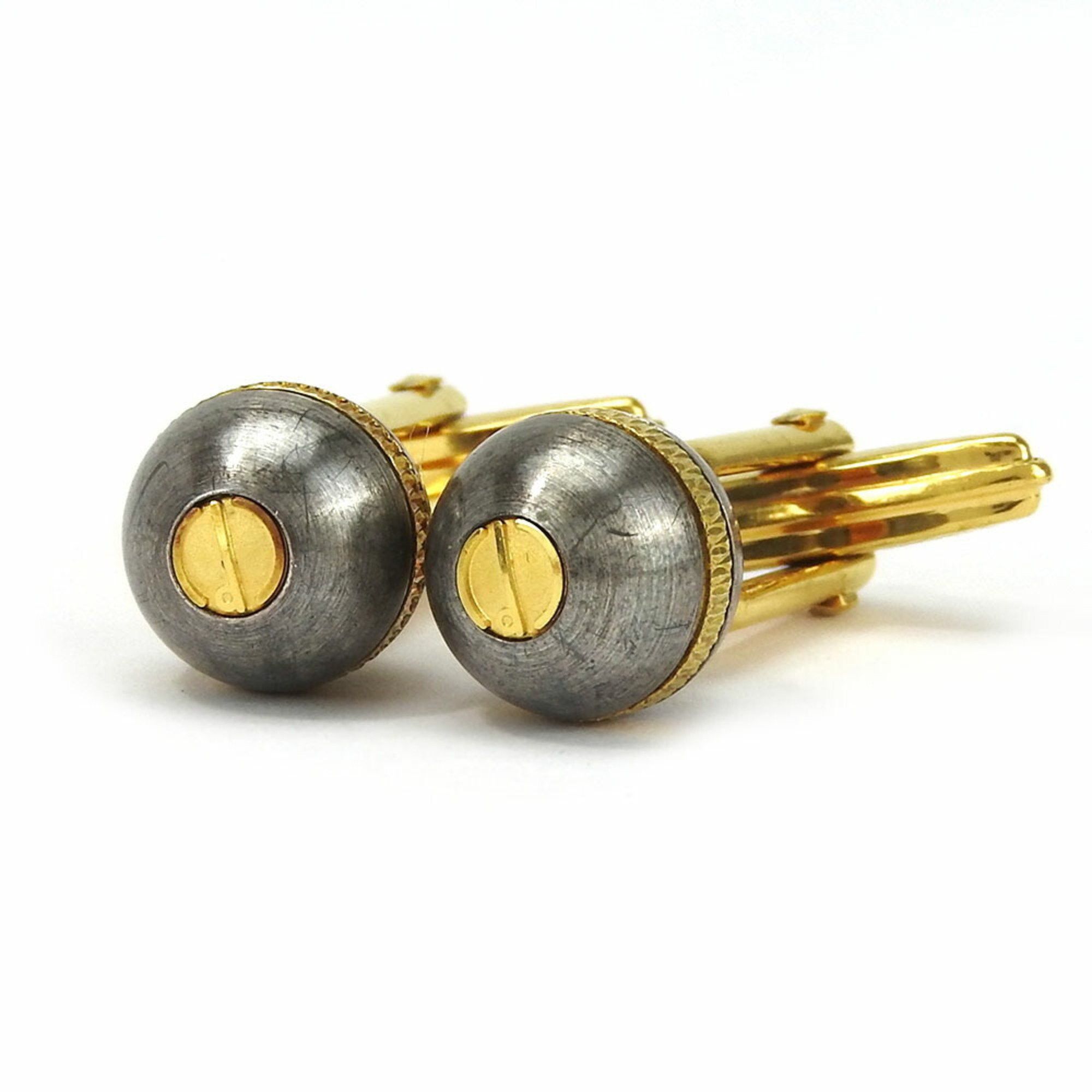 image of Alfred Dunhill Dunhill Cufflinks Metal Plastic Grey Gold Man Accessories Men's
