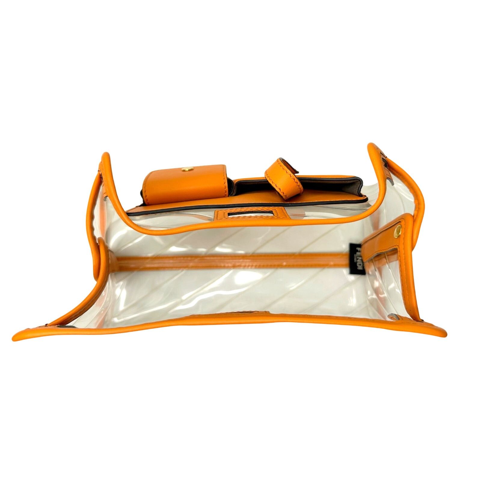 Fendi Fendi Peekaboo Defender PVC Clutch Bag Orange - Small Size ONE SIZE - 6 Thumbnail