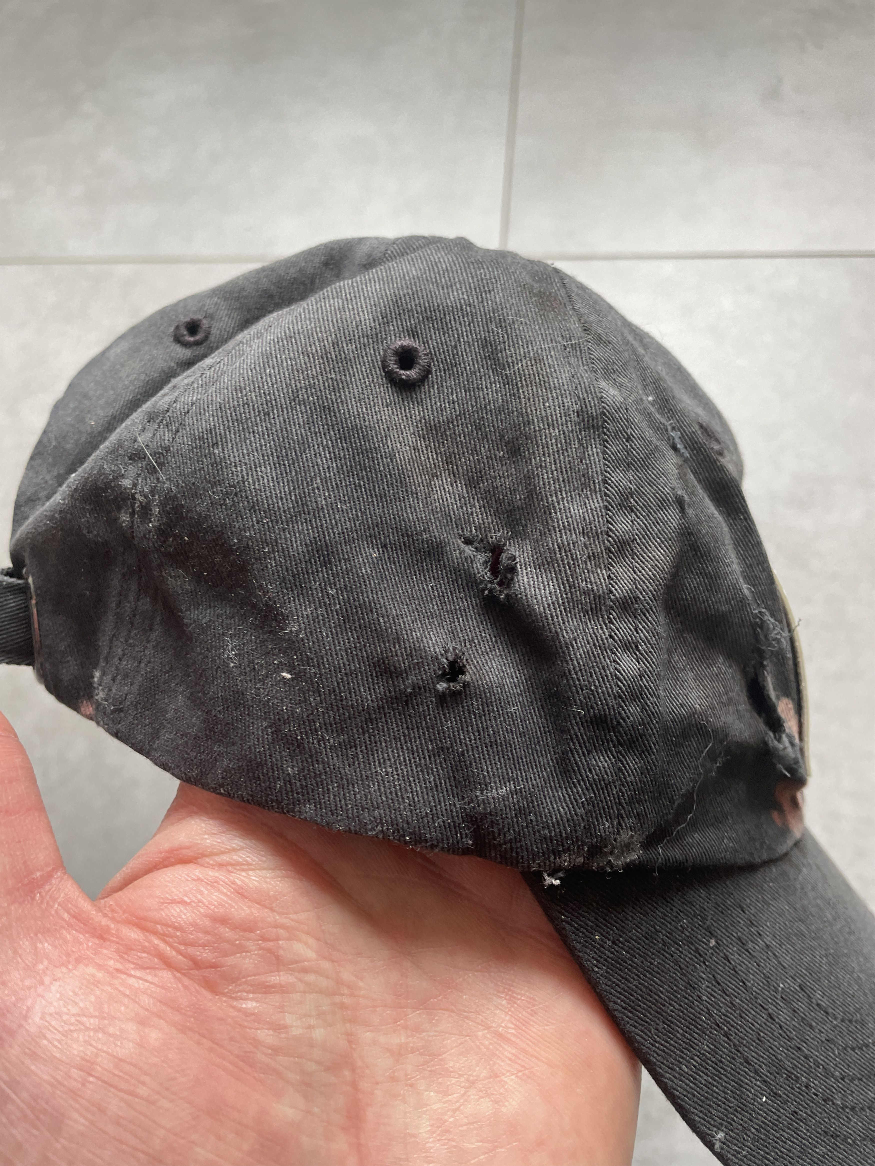 Yohji Yamamoto Y2K ADIDAS X YOHJI YAMAMOTO BLACK DISTRESSED CAP Size ONE SIZE - 5 Thumbnail