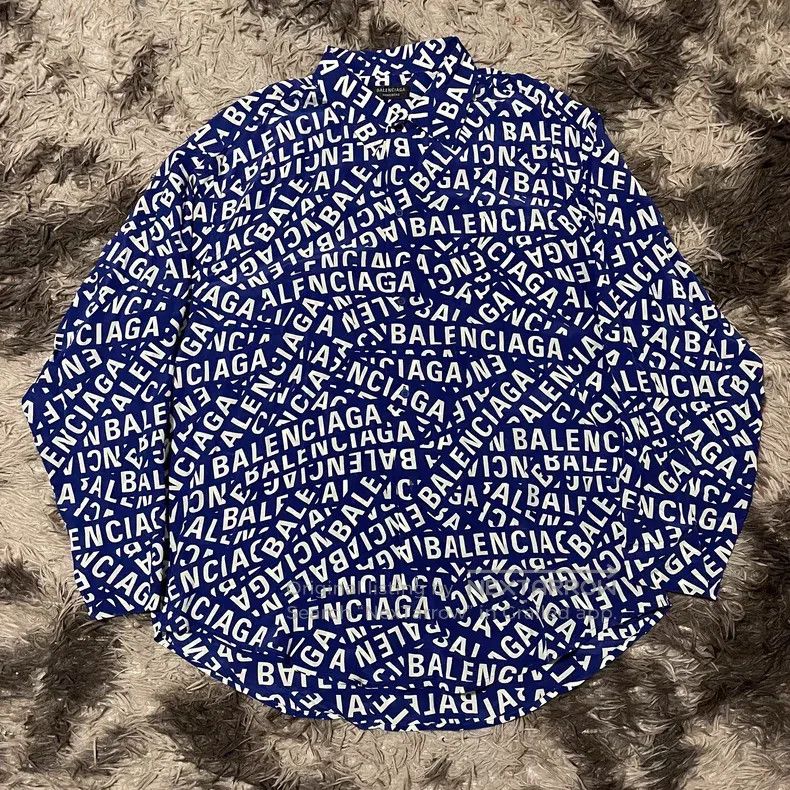 Balenciaga Balenciaga Full logo barrage silk shirt Size XS / US 0-2 / IT 36-38 - 1 Thumbnail