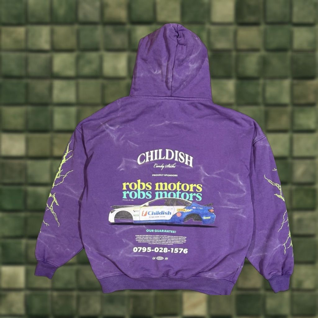 Vintage Childish TGF Bros Hoodie Mens oversized Purple Medium Slim Pullover Heavyweight TGF Bros Size US M / EU 48-50 / 2 - 1 Thumbnail