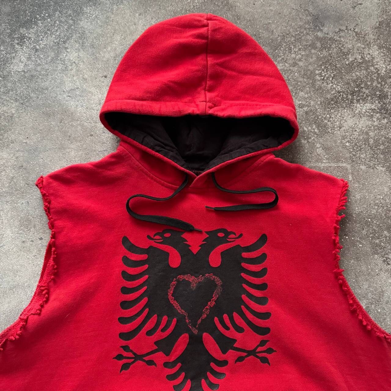 Hysteric Glamour × Kanye West KANYE WEST STYLE ALBANIA DISTRESSED VINTAGE HOODED TOP Y2K Size US M / EU 48-50 / 2 - 3 Thumbnail