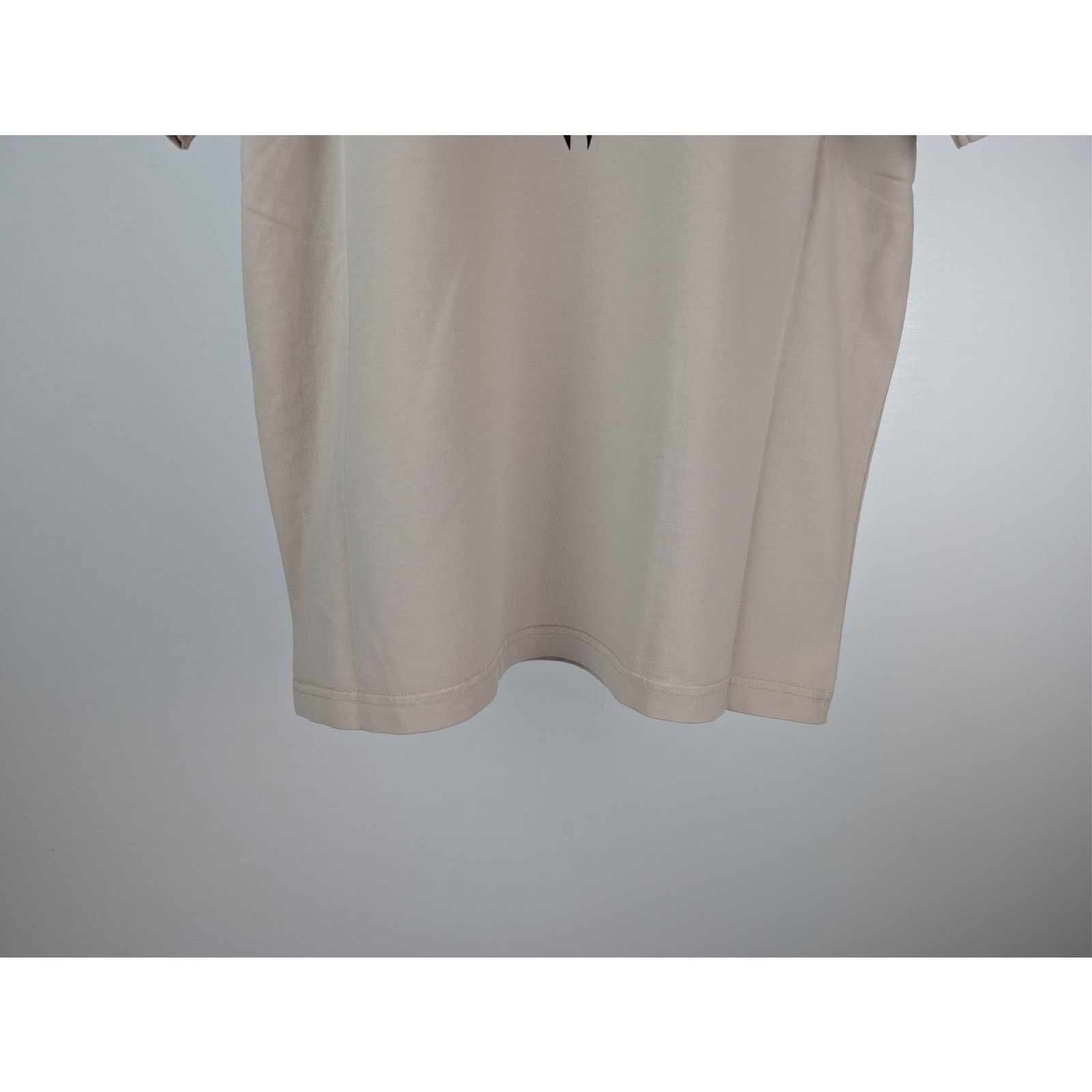 Balenciaga o1rshd1 Cotton Logo Medium Fit T-Shirt in Light Beige/Black Size US S / EU 44-46 / 1 - 12 Thumbnail