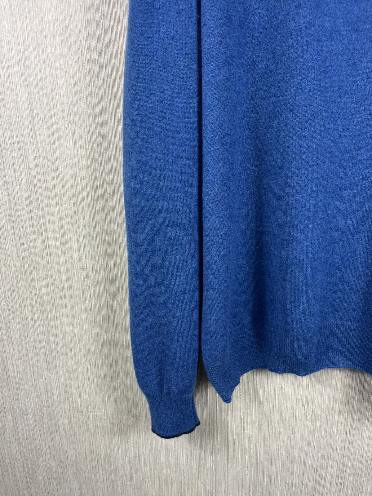 Gran Sasso Gran Sasso wool cashmere half zip sweater alcantara luxury Size US L / EU 52-54 / 3 - 7 Thumbnail