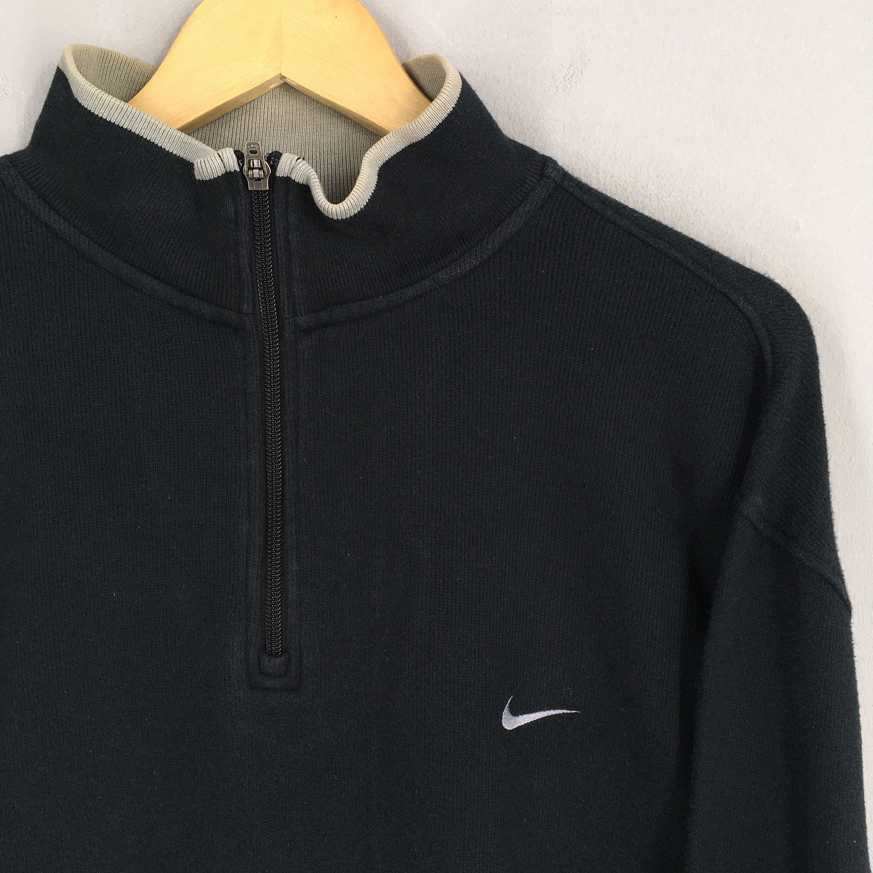 Nike Vintage Nike Swoosh Black Sweaters XLarge Size US XL / EU 56 / 4 - 2 Thumbnail