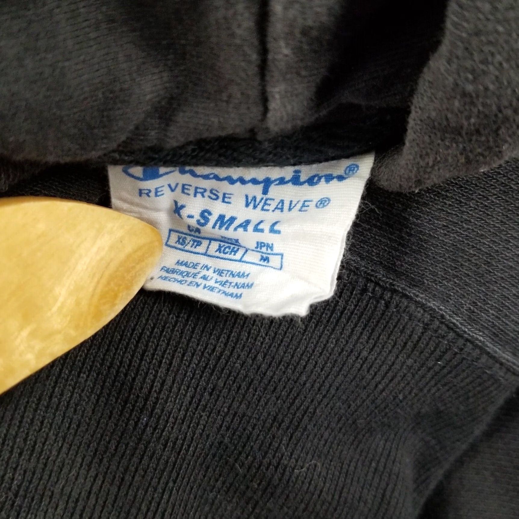 Champion Vintage Champion Reverse Weave Hoodie Men XS Black Sweatshirt C Logo Sweater AOP Brand Champion Short Sleeve? Size US XS / EU 42 / 0 - 6 Thumbnail