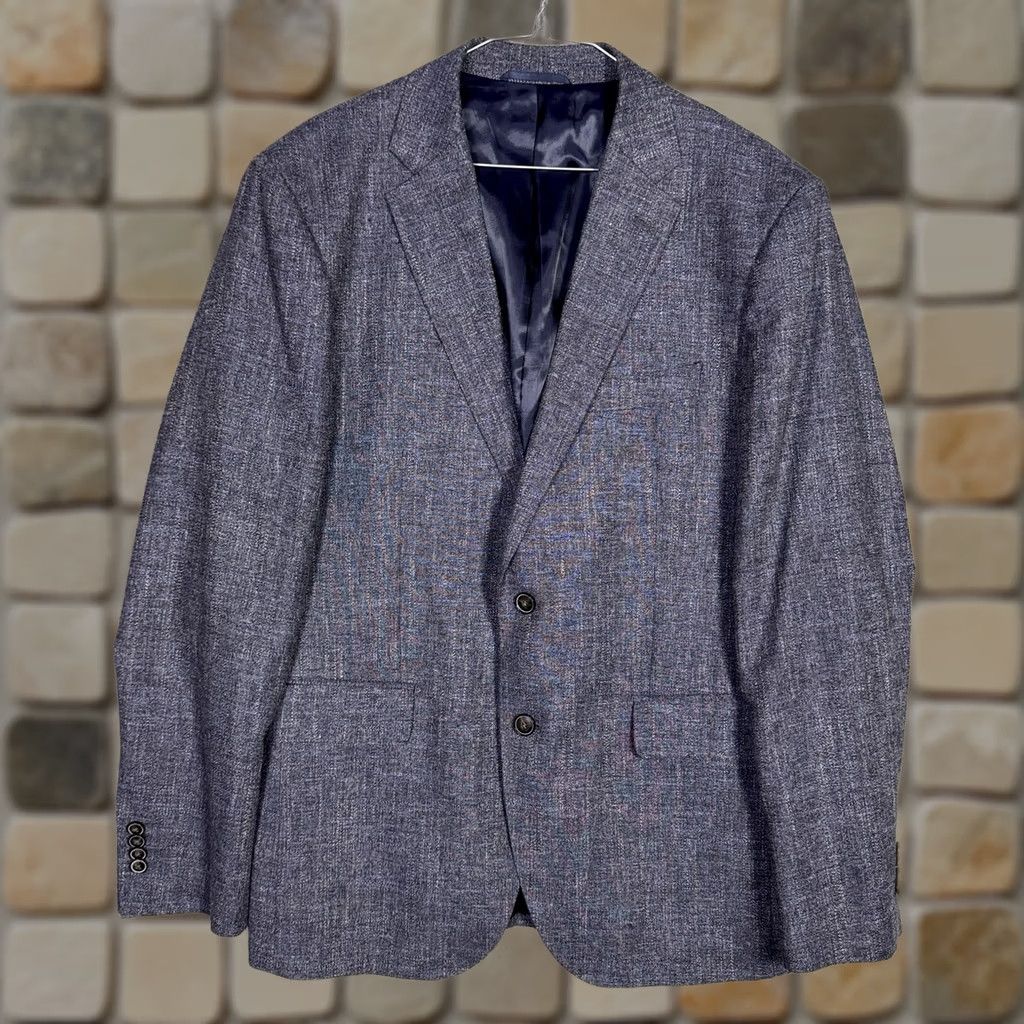 Rodd & Gunn Rodd & Gunn Jacket Mens L Blue Blazer Virgin Wool Linen Cotton Sport Coat Italy Suit Size 42R - 1 Thumbnail