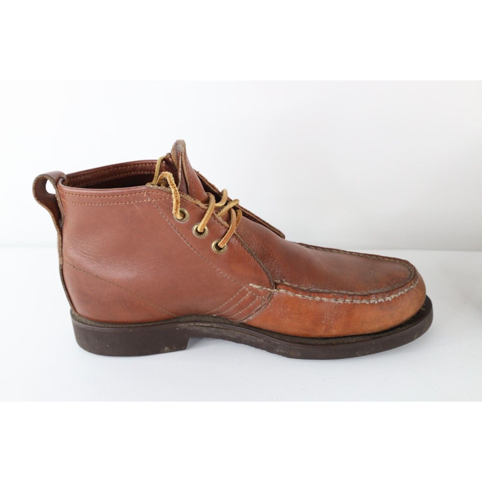 Orvis × Vintage Vintage 90s Orvis Gokey Distressed Leather Moc Chukka Boots Size US 8.5 / EU 41-42 - 7 Thumbnail