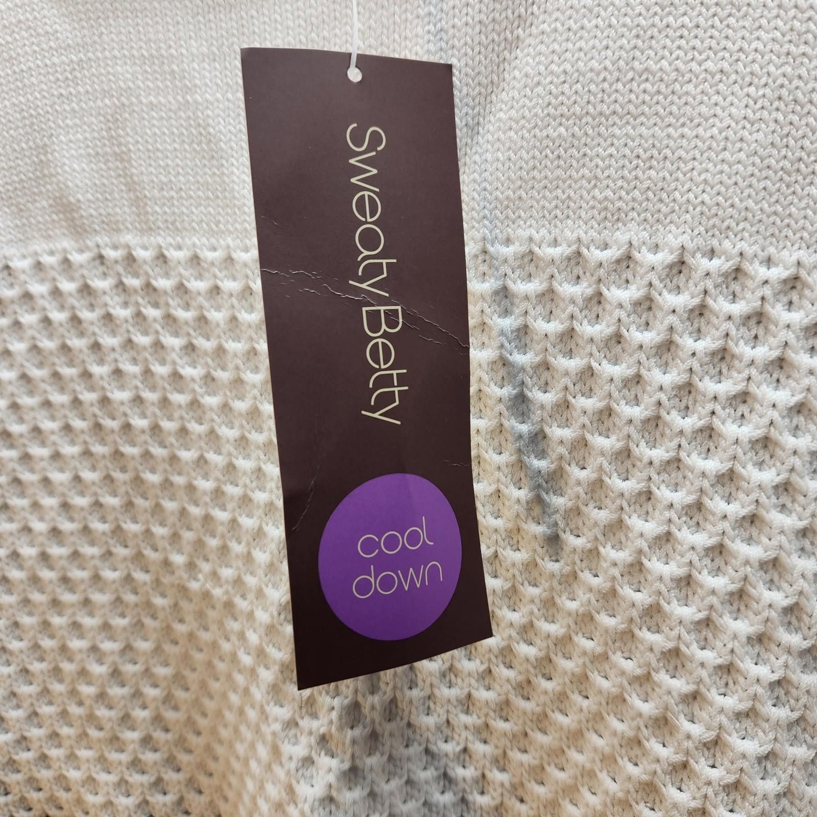 Designer Sweaty Betty Heavy Knit Sweater White Size Large New NWT Size L / US 10 / IT 46 - 7 Thumbnail