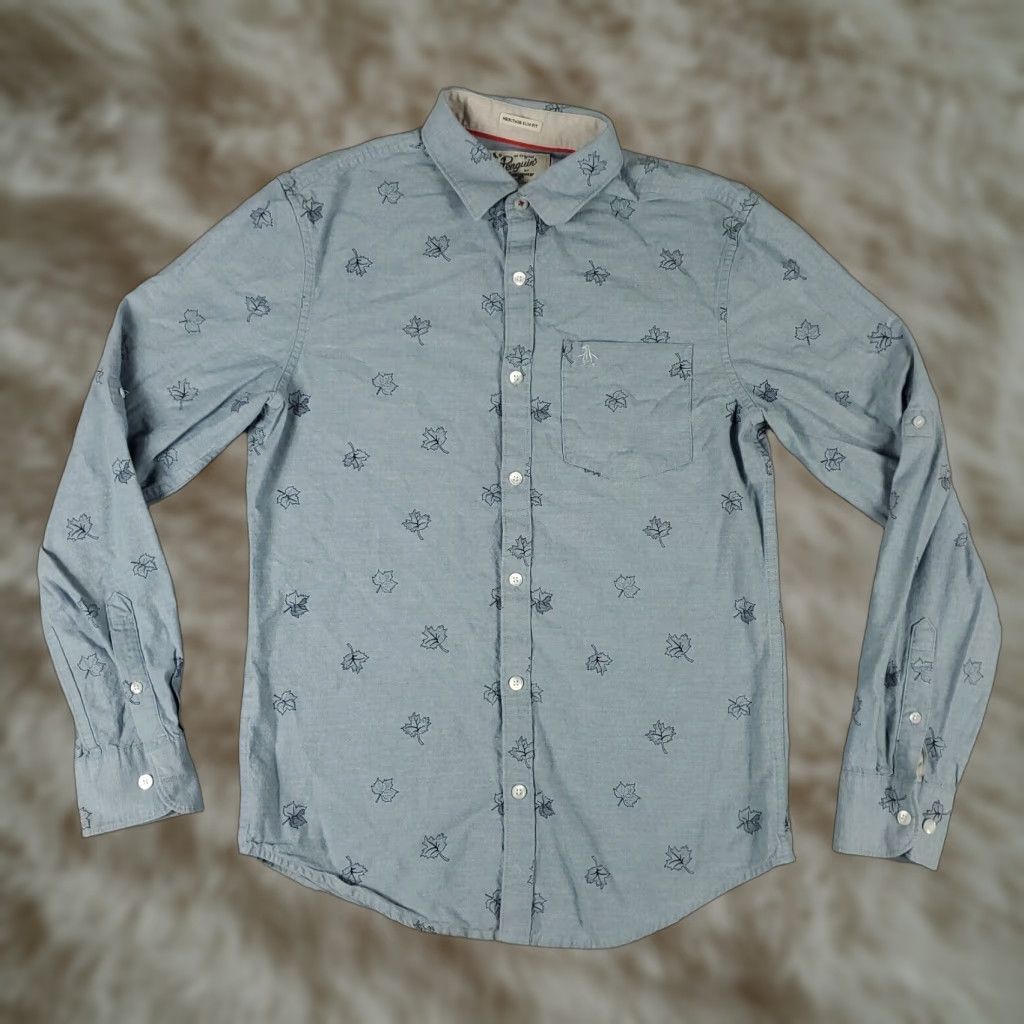 Original Penguin Original Penguin Button-Up Shirt Mens Small Blue Long Sleeve Casual Size US S / EU 44-46 / 1 - 1 Thumbnail