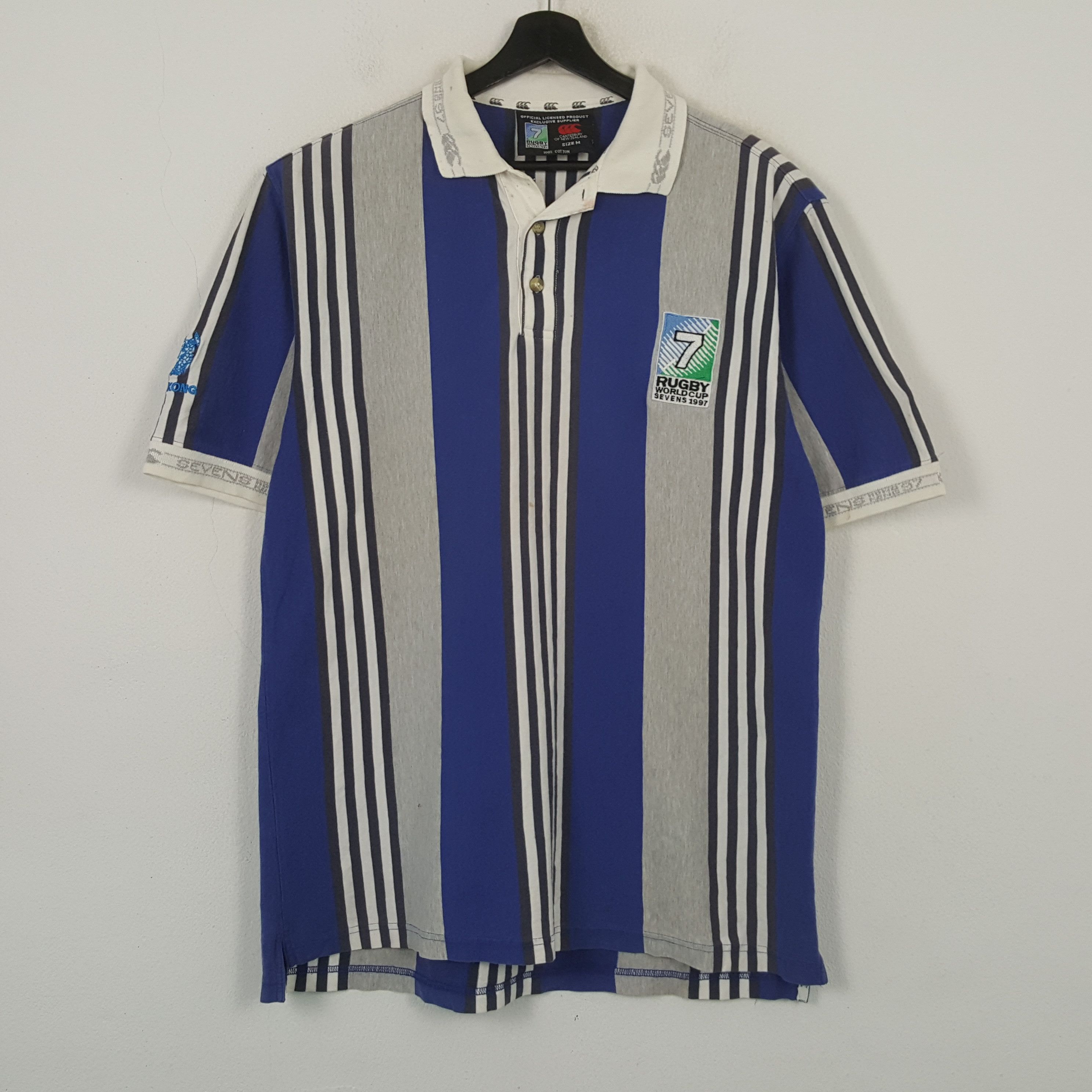 Canterbury of New Zealand Canterbury 7 Rugby World Cup Sevens 1997 Polos RR23 Size US L / EU 52-54 / 3 - 1 Thumbnail
