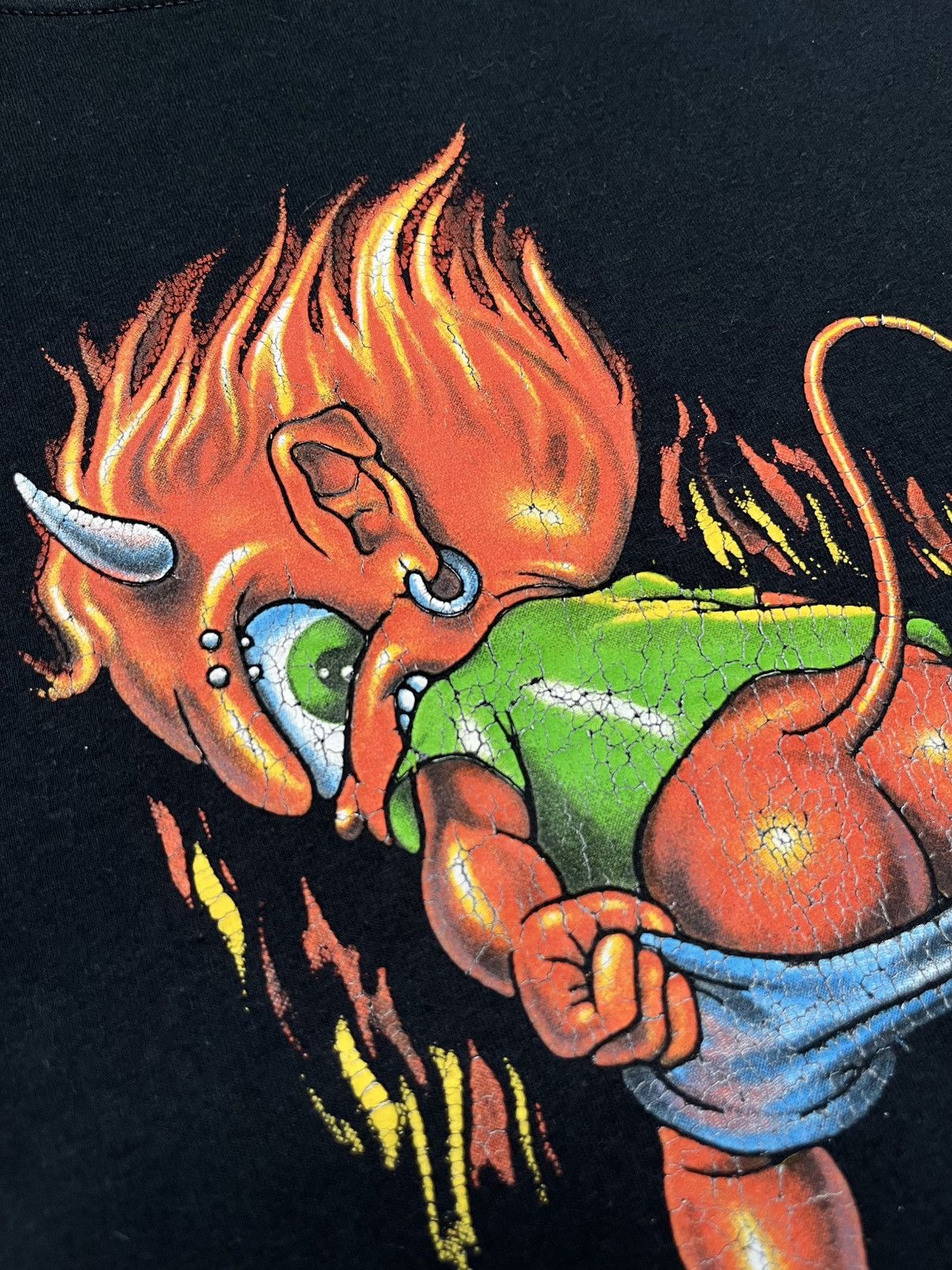 Vintage Vintage Black Tee T-shirt Print Funny Devil Ass Guffy Size US M / EU 48-50 / 2 - 3 Thumbnail