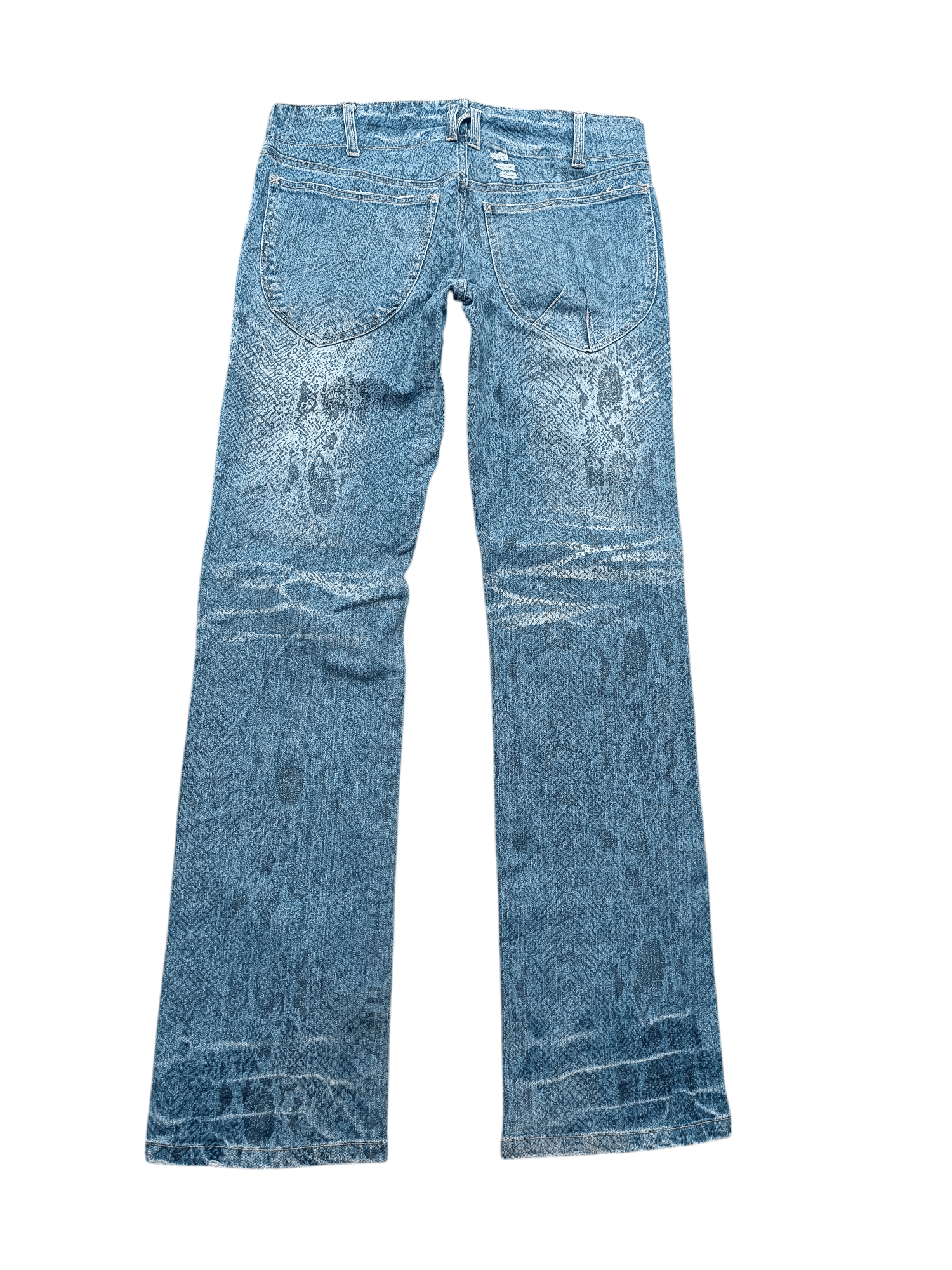 Japanese Brand × Jean RARE 🔥 Japanese Brand Snake Skin Distressed Jeans Size US 32 / EU 48 - 1 Thumbnail