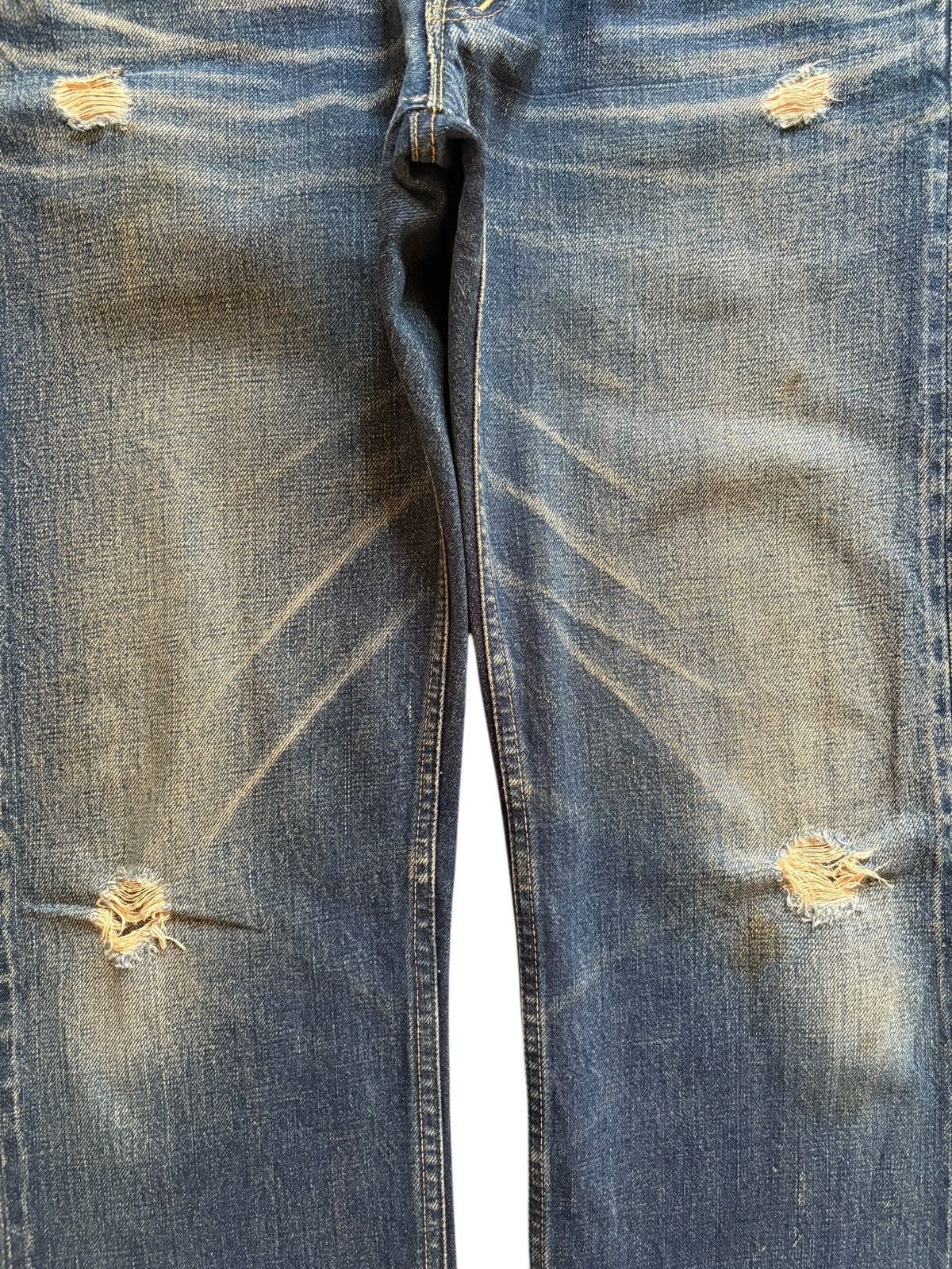 HOLLYWOOD RANCH MARKET Vintage HR Market Selvedge Rusty Mud Wash Loose Jeans Size US 32 / EU 48 - 6 Thumbnail