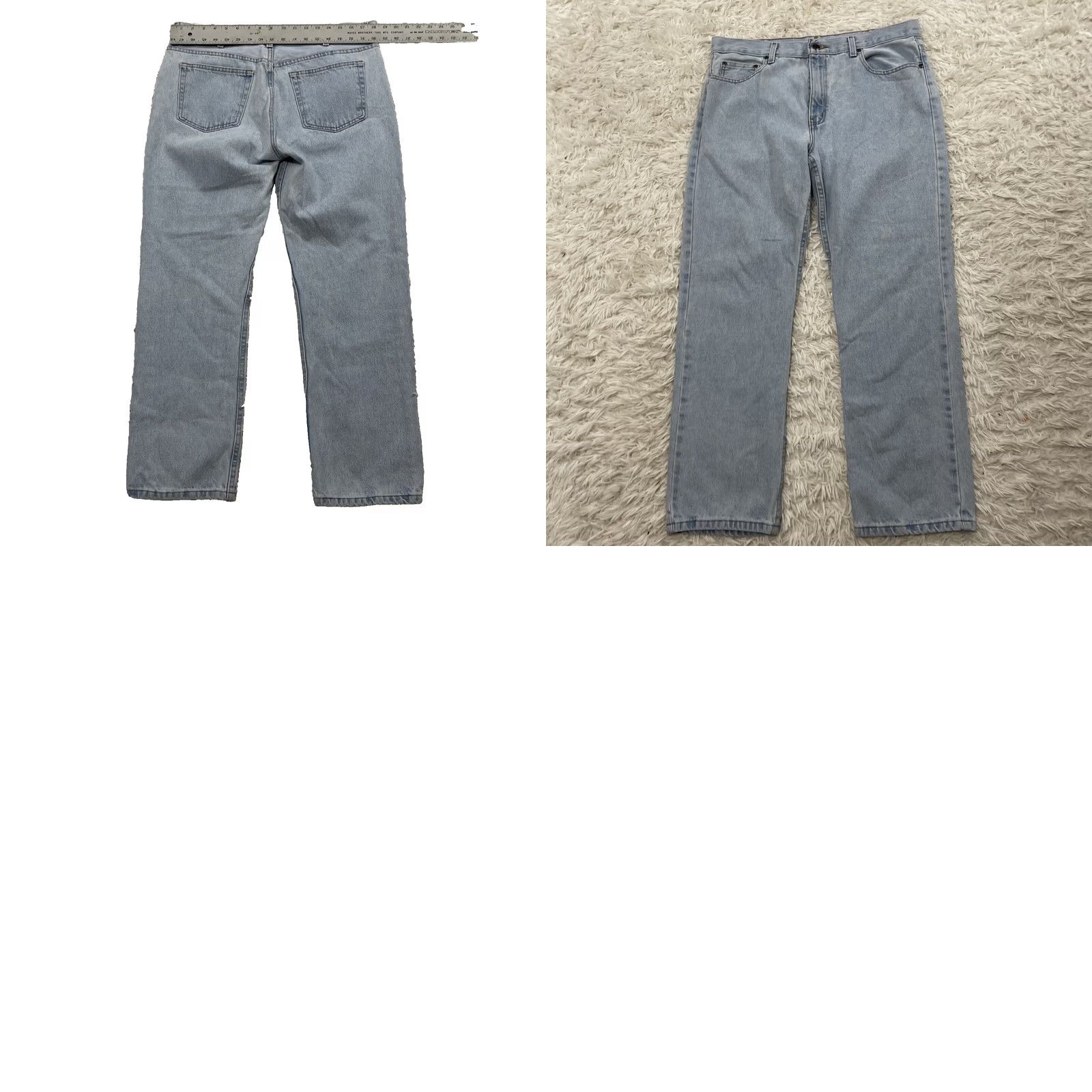 George VINTAGE GEORGE Jeans Men 36x30 Light Blue Wash Denim Regular Straight VTG Y2k Streetwear Mens Jeans Size US 36 / EU 52 - 11 Thumbnail