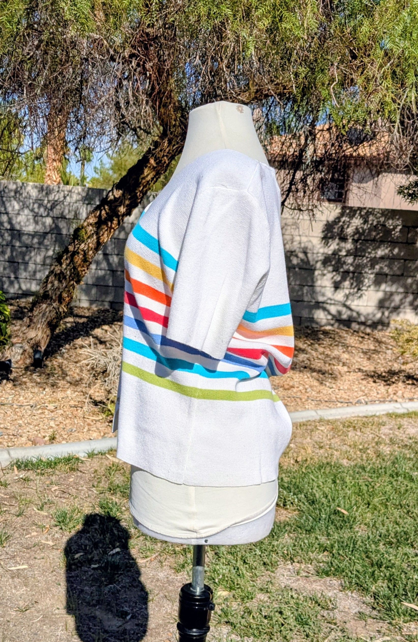 Other VTG Designers Originals Studio Rainbow Striped Sweater Shirt Size L / US 10 / IT 46 - 3 Thumbnail