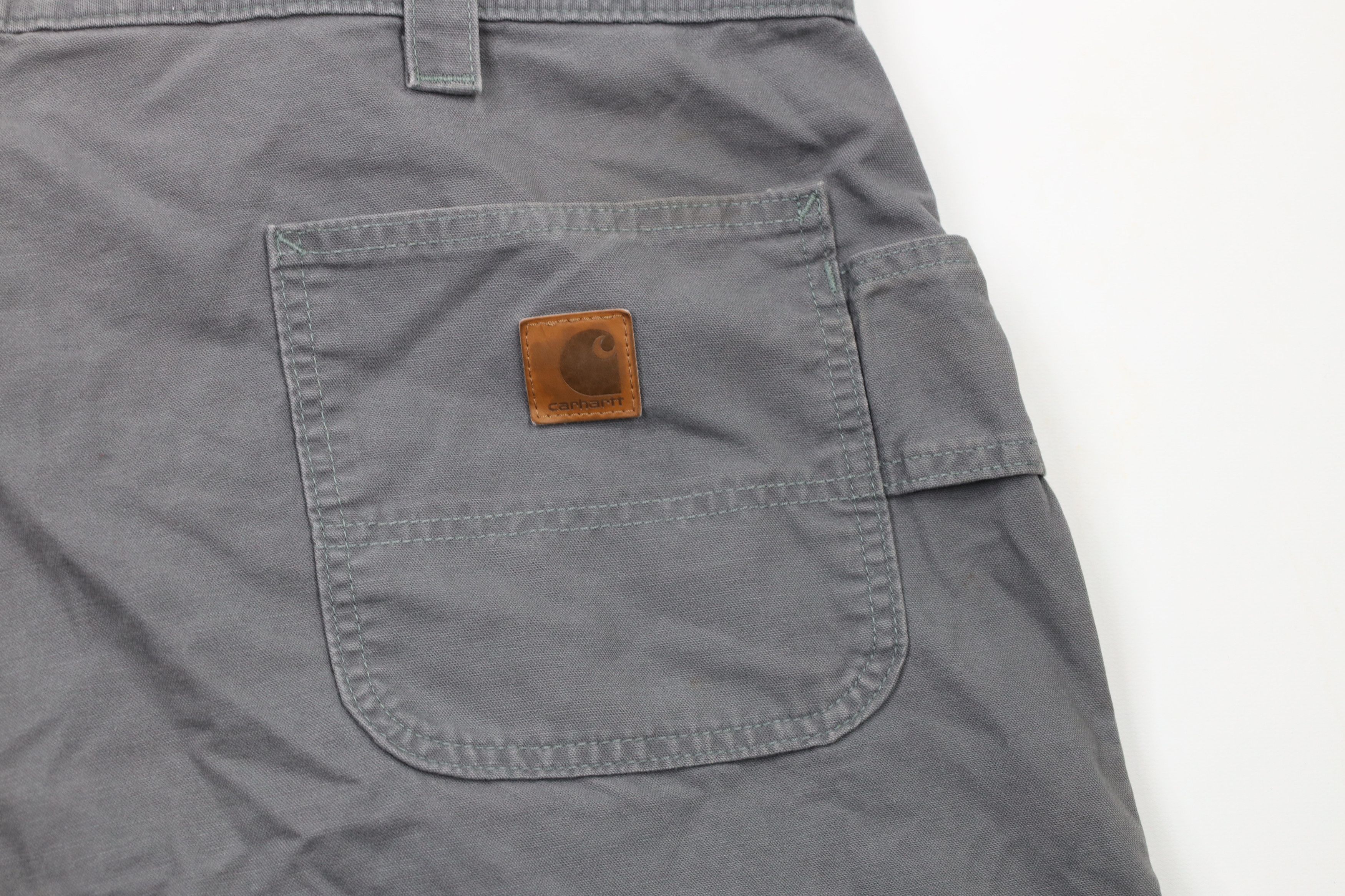 Carhartt × Vintage Vintage Carhartt Original Fit Dungaree Shorts Gray Cotton Size US 42 / EU 58 - 9 Thumbnail