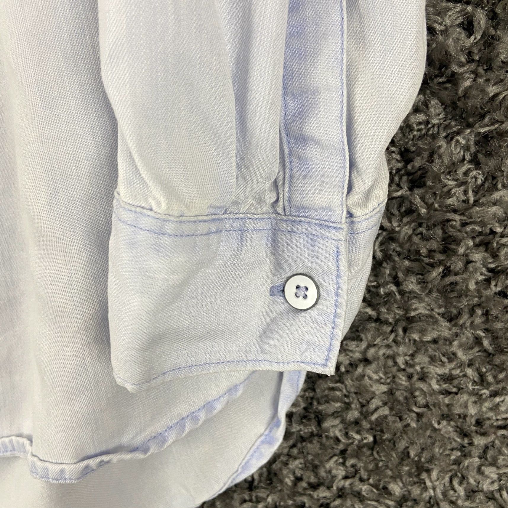 Old Navy OLD NAVY Blouse Shirt Women M Blue Long Sleeve Button Up Blue Women M LLC Size M / US 6-8 / IT 42-44 - 3 Thumbnail