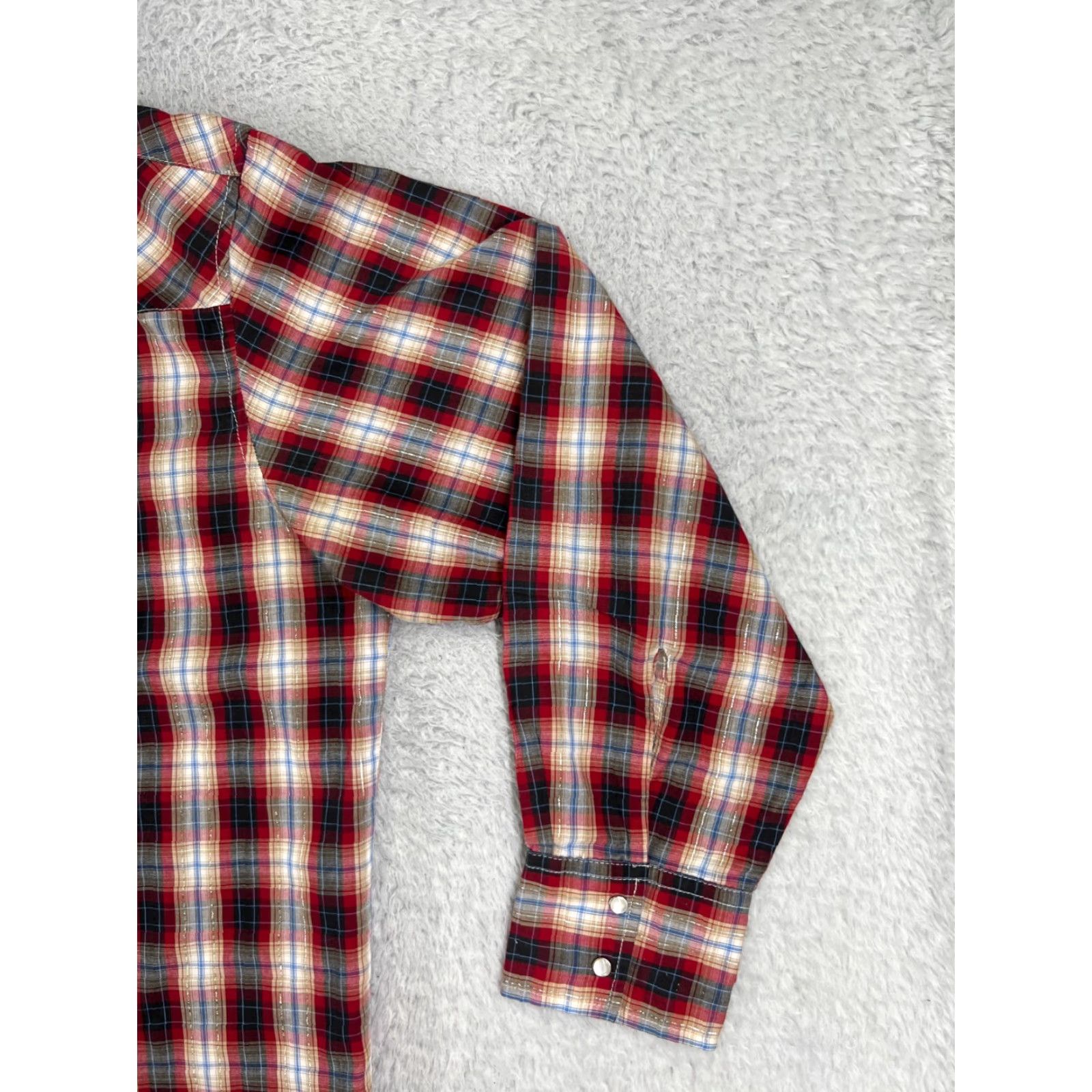 Vintage Rustler Mens Shirt L Red Plaid Western Button-Up Cowboy Pearl Snaps Casual 44 in Chest Pattern Plaid Space: Cowboy, Western, American Mens Size US L / EU 52-54 / 3 - 4 Thumbnail
